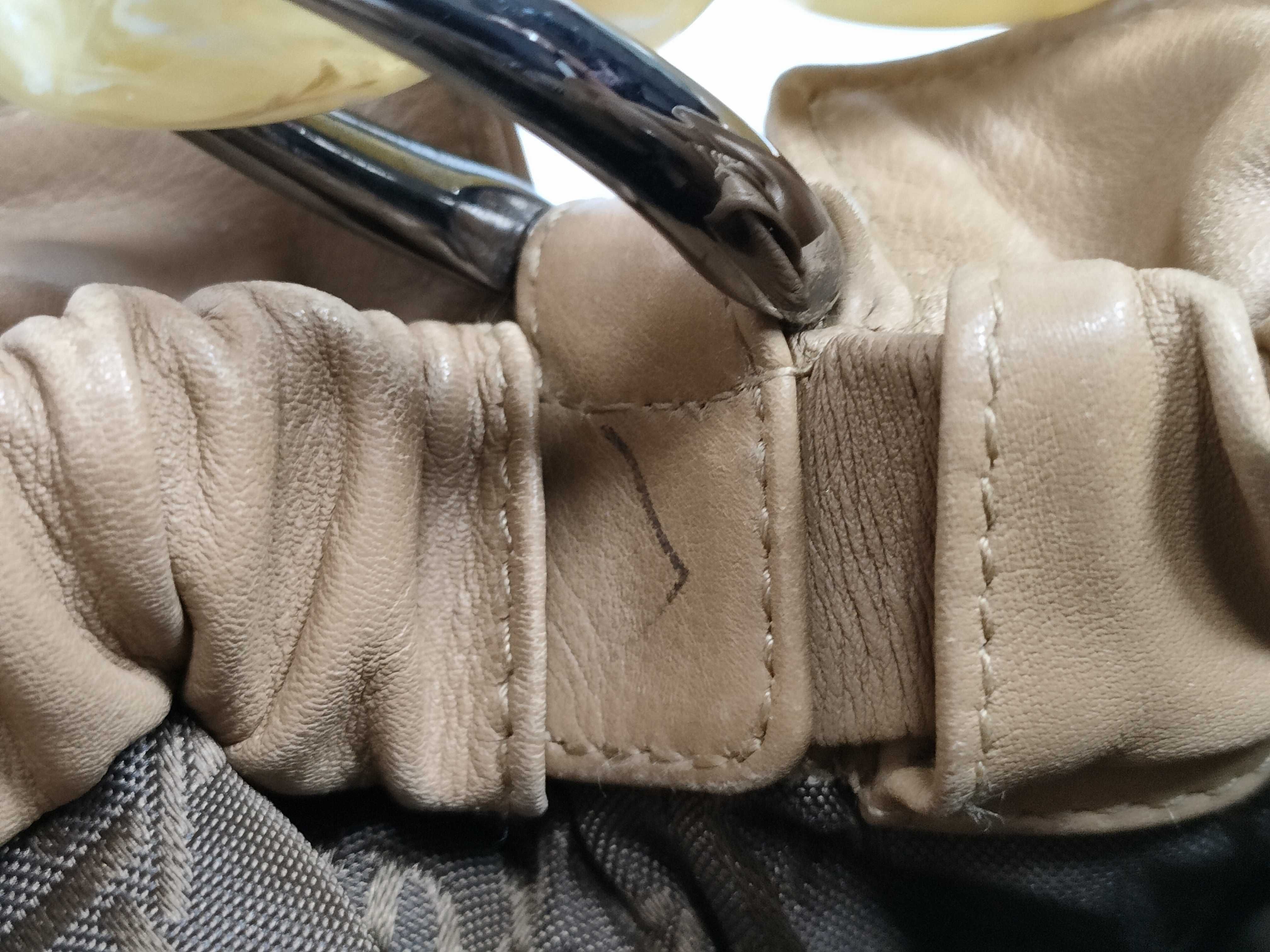 beaded handbag, beige leather handbag — view 8