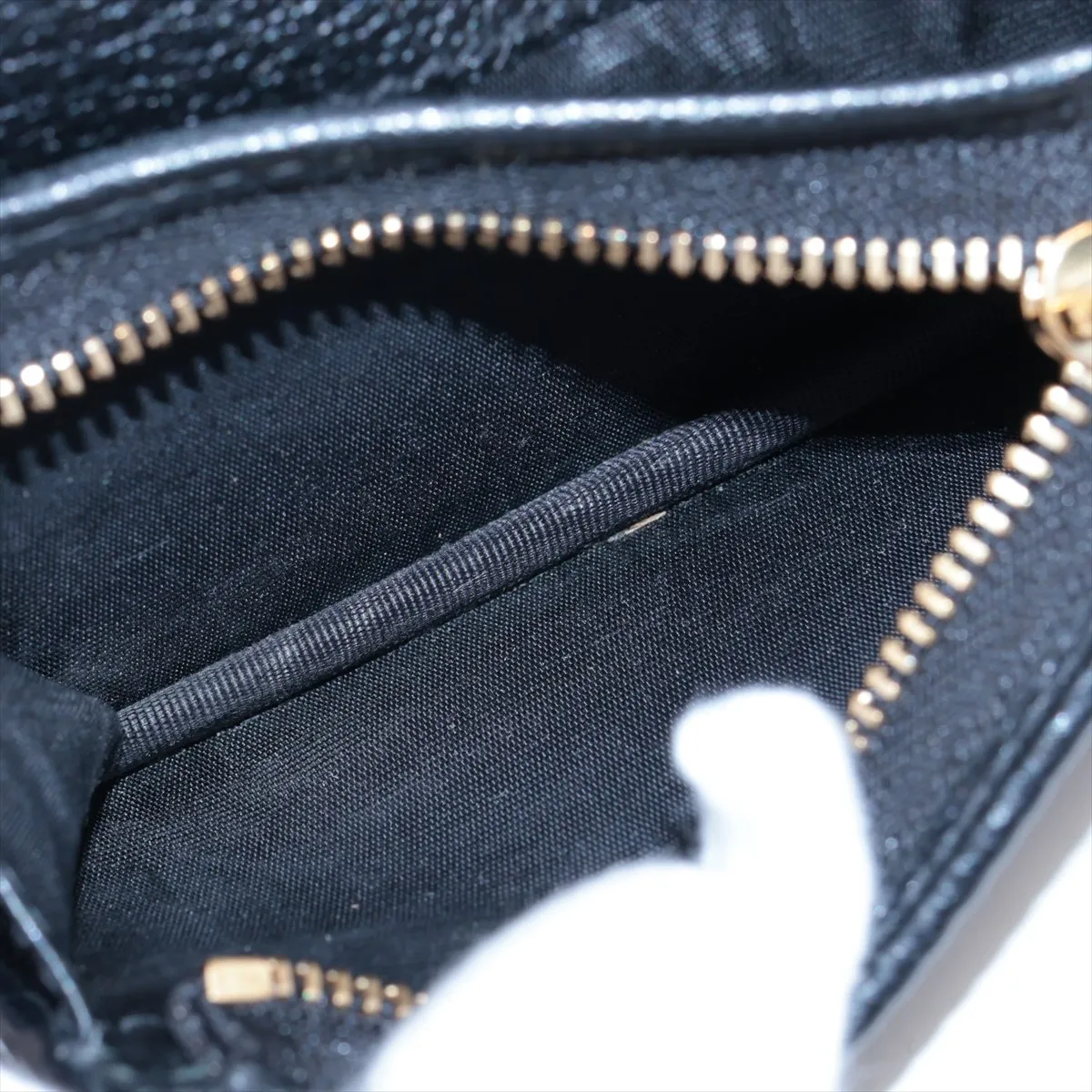 GG Supreme 523155 PVC x Leather Compact Wallet, Black — view 6