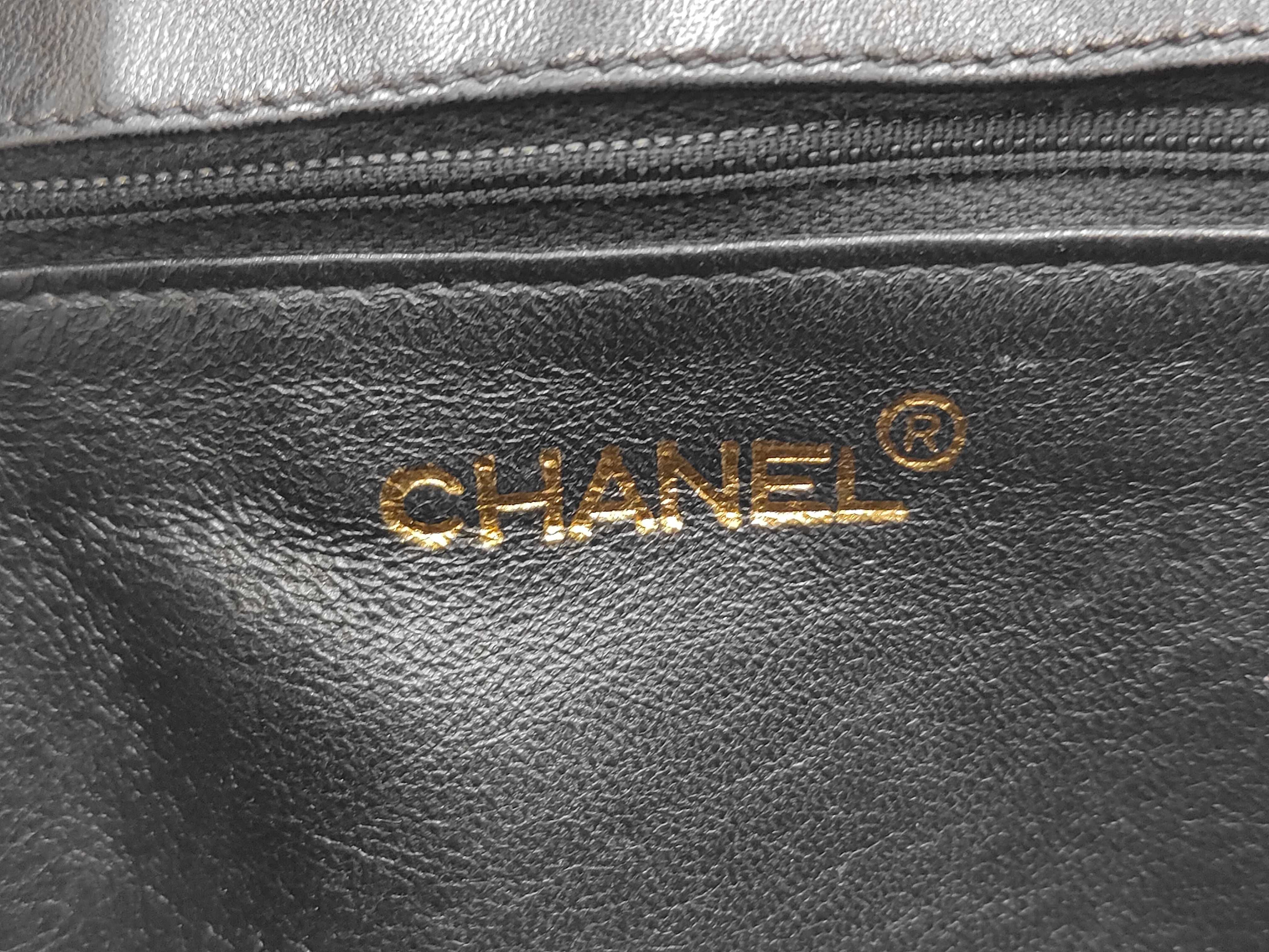 Matelassé Chain Shoulder Bag, Turnlock Closure, Lambskin, Black Bag — view 10