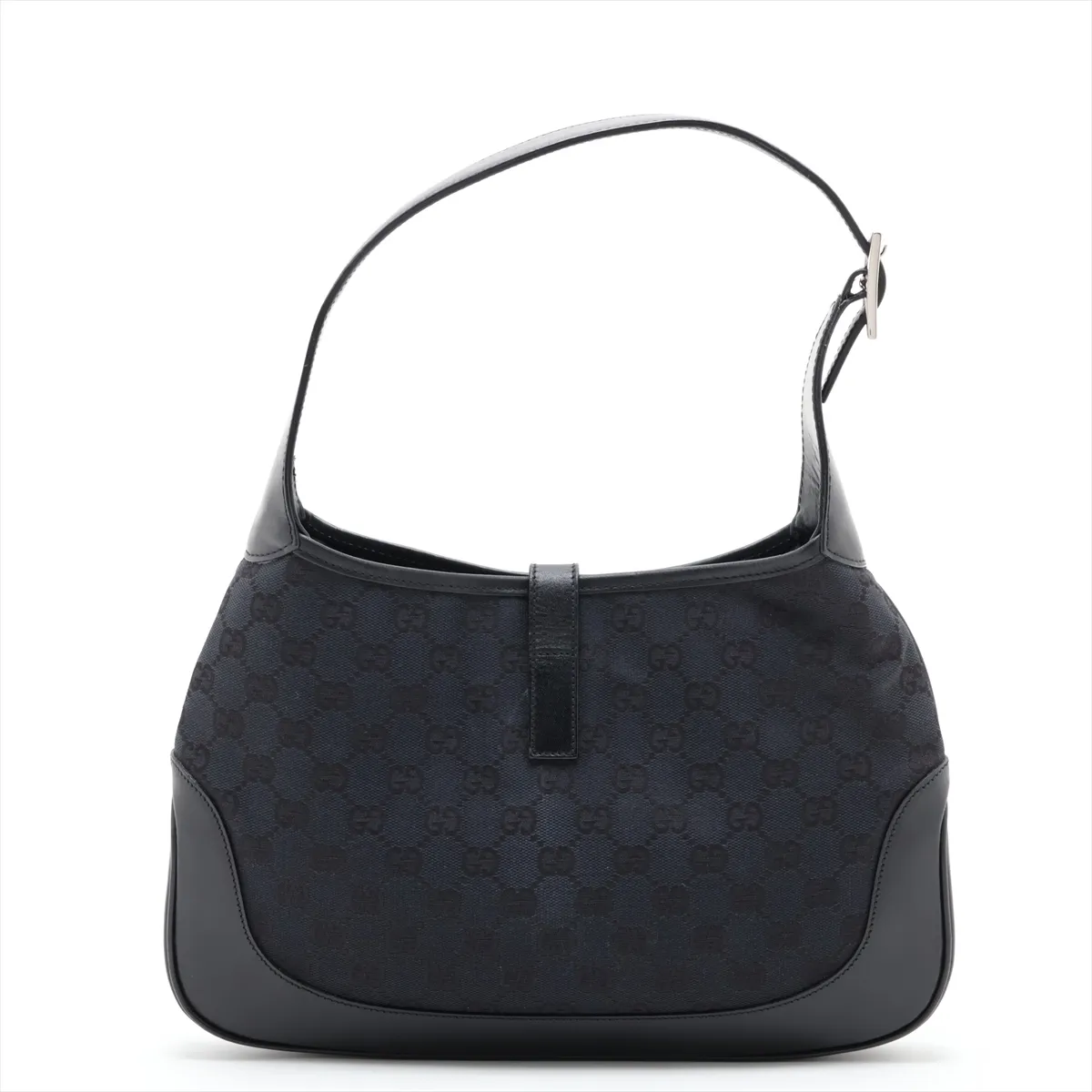GG Canvas Jackie Canvas x Leather Shoulder Bag, Black — view 2
