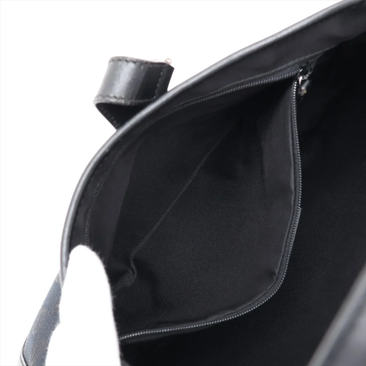 GG Canvas Jackie Canvas x Leather Shoulder Bag, Black — view 8