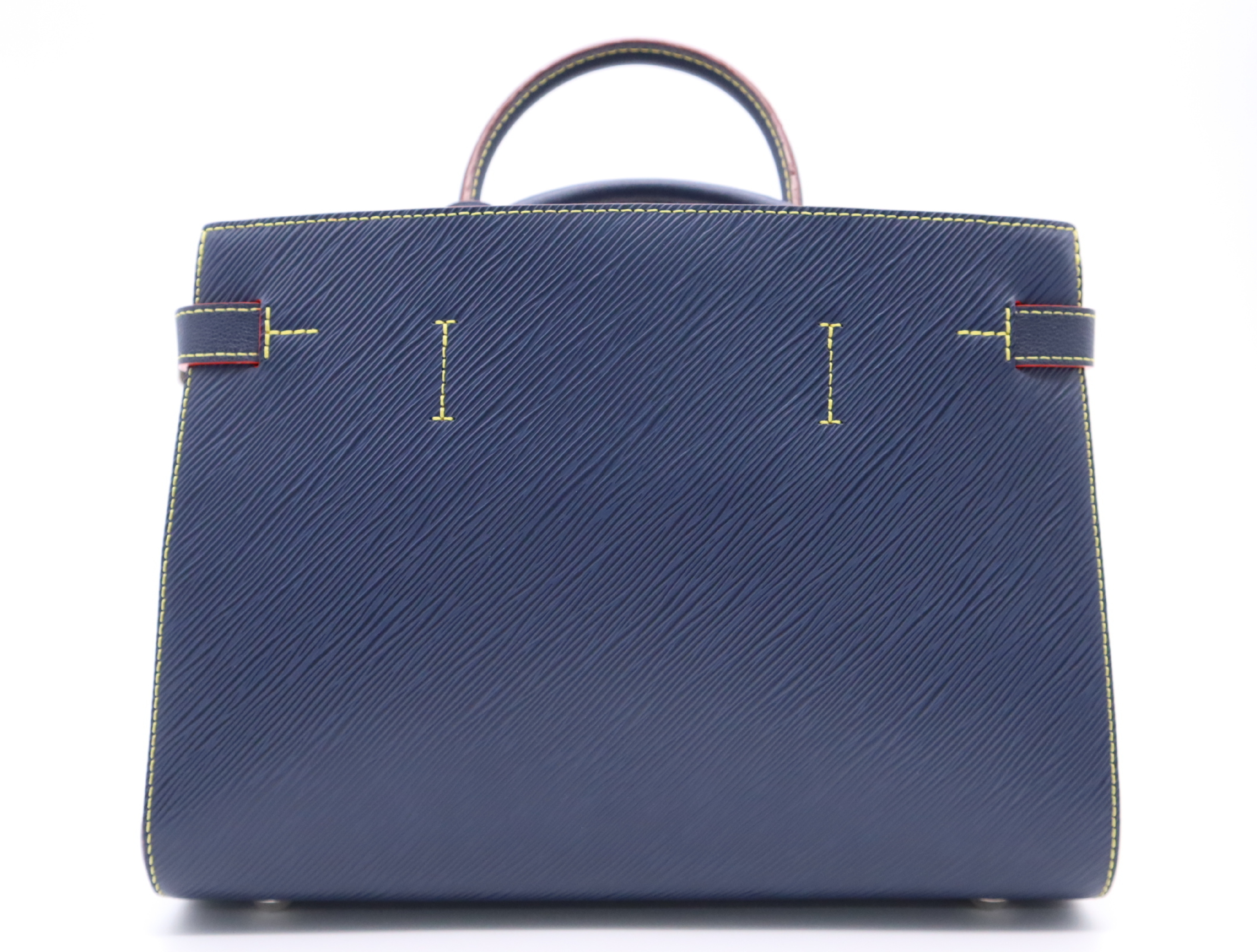 M54980 Epi Twist Tote Indigo Blue Handbag with Shoulder Strap and Clochette — view 2