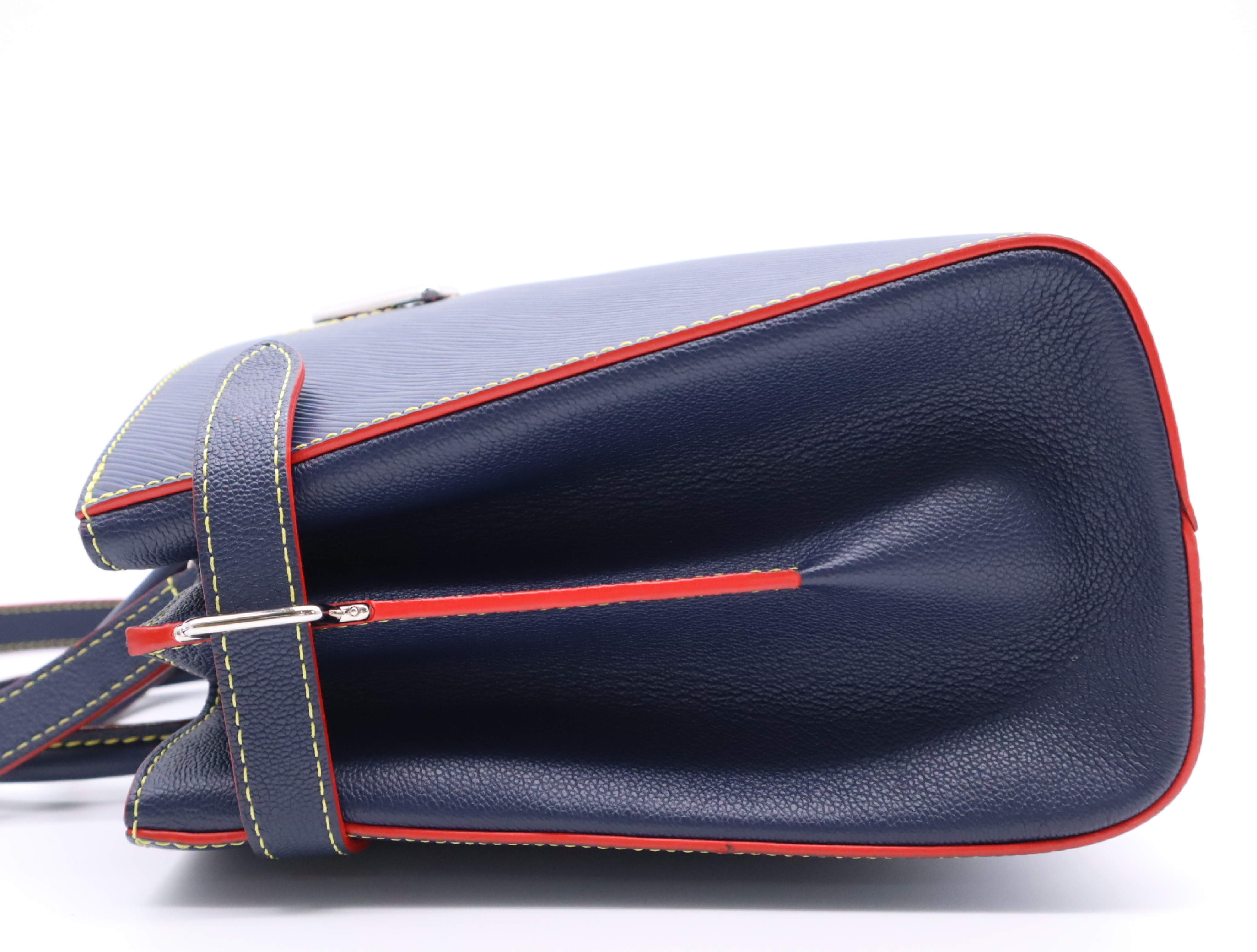 M54980 Epi Twist Tote Indigo Blue Handbag with Shoulder Strap and Clochette — view 3