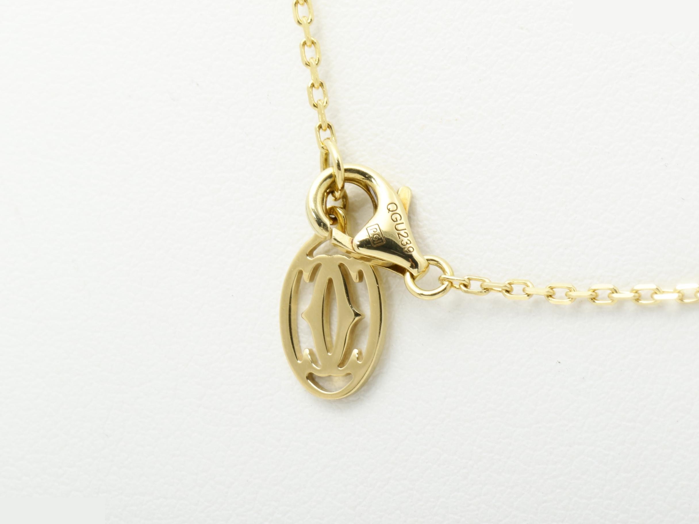 Damour SM Necklace, 750YG, 1P Diamond, 3.0g, Neck Circumference Approx. 41cm — view 5