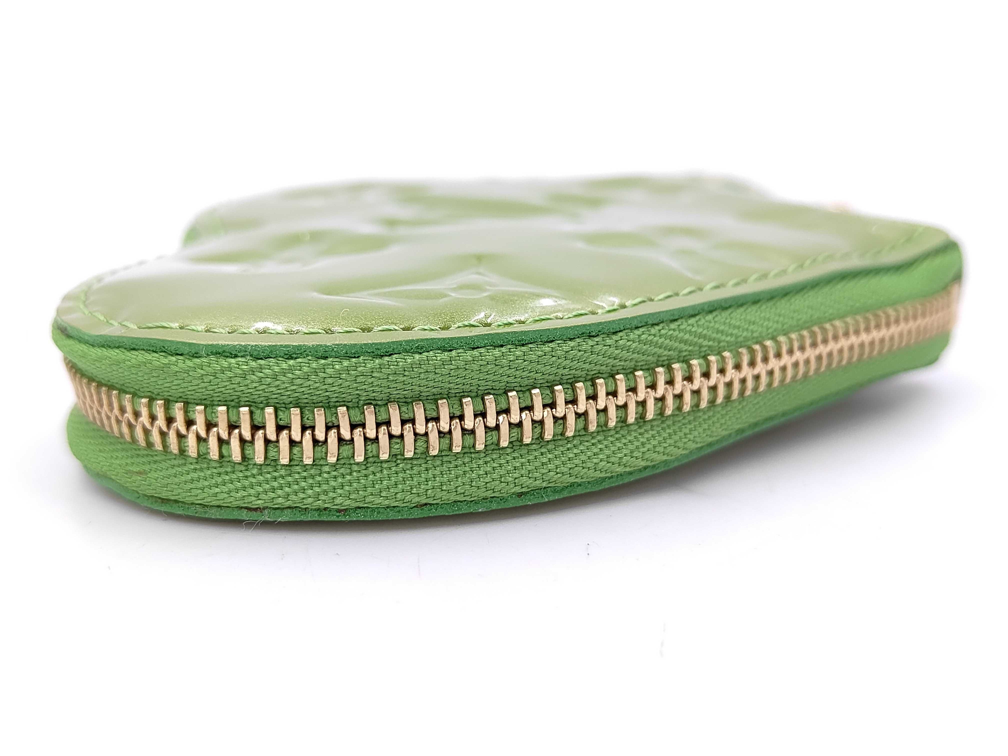 Porte Monnaie Coeur Vernis Yellow-Green M93563 TH4088 Coin Case — view 4