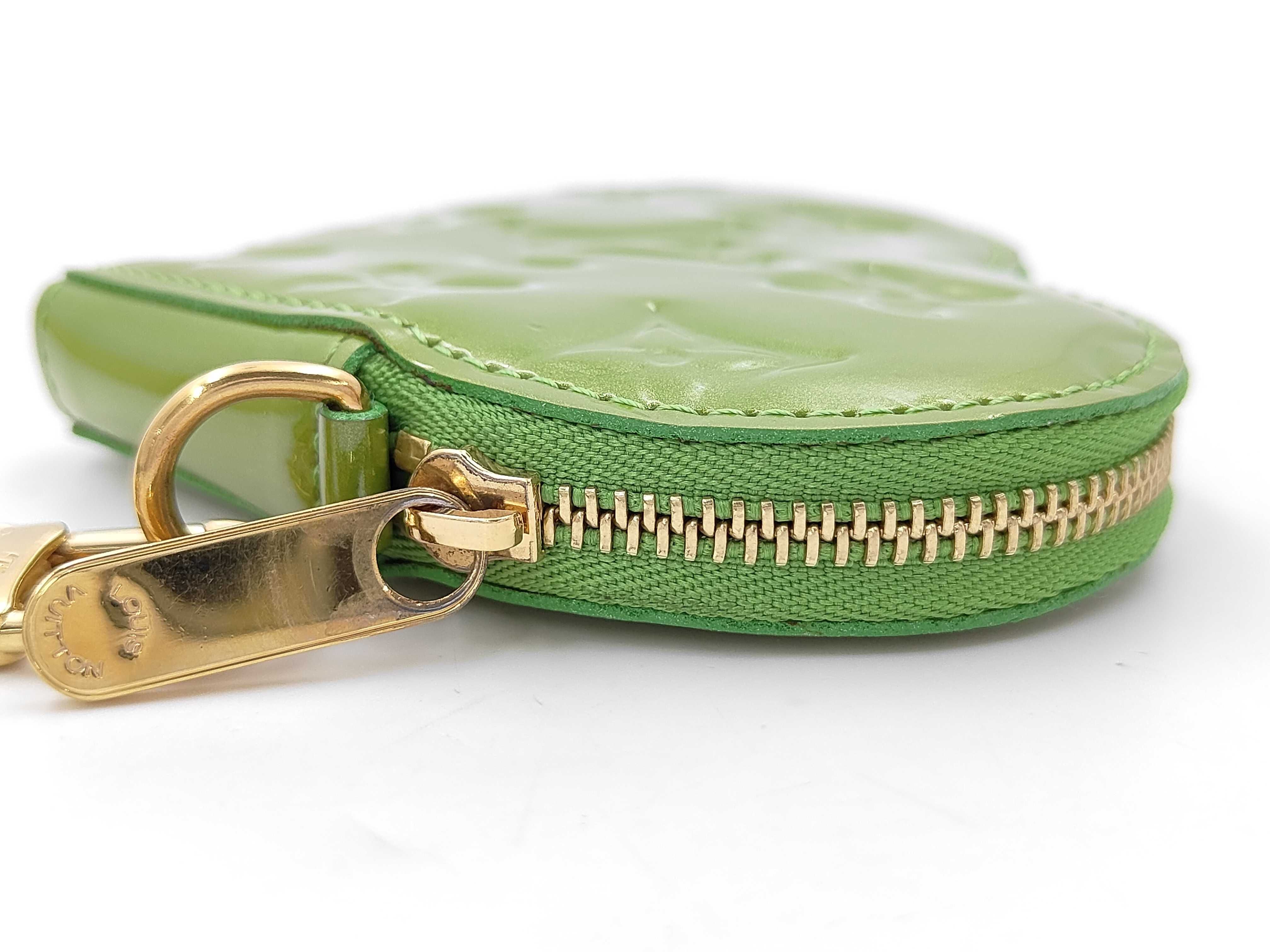Porte Monnaie Coeur Vernis Yellow-Green M93563 TH4088 Coin Case — view 6
