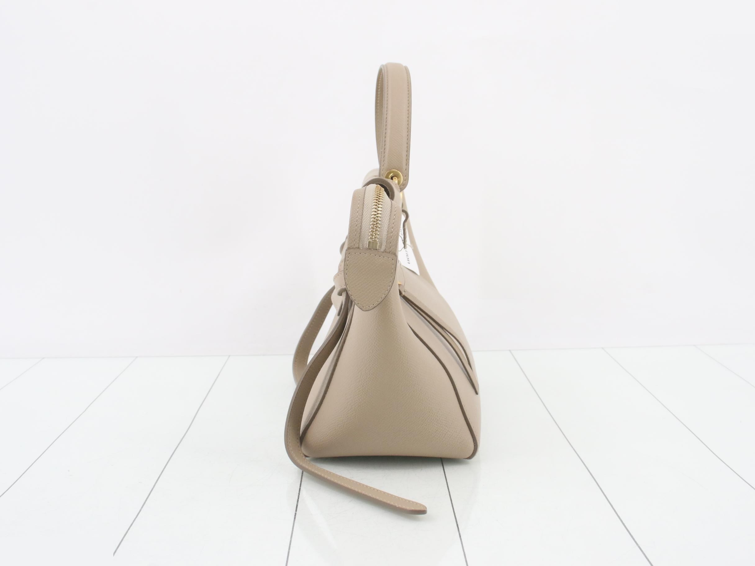 Belt bag micro, beige leather — view 3