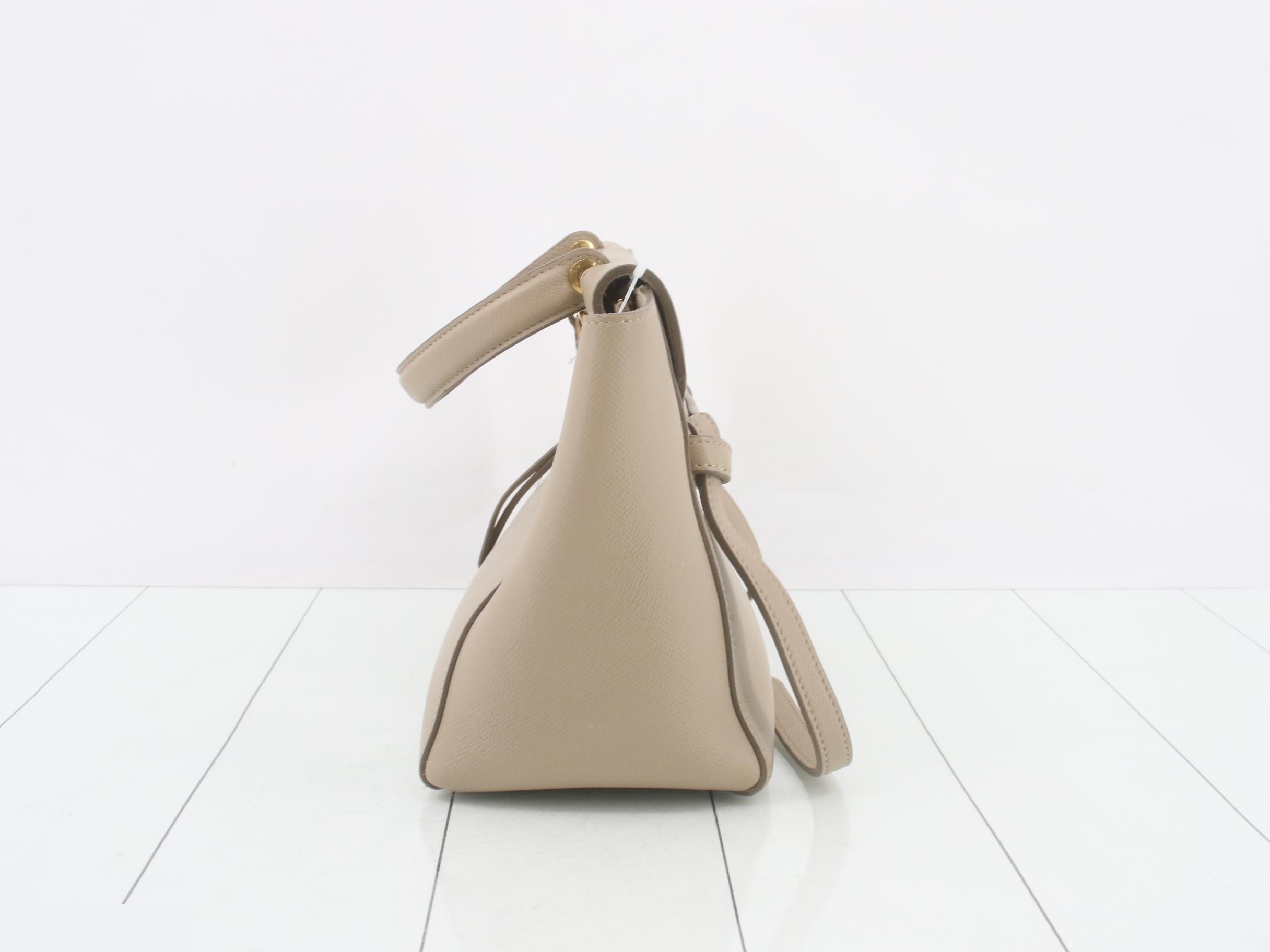 Belt bag micro, beige leather — view 4