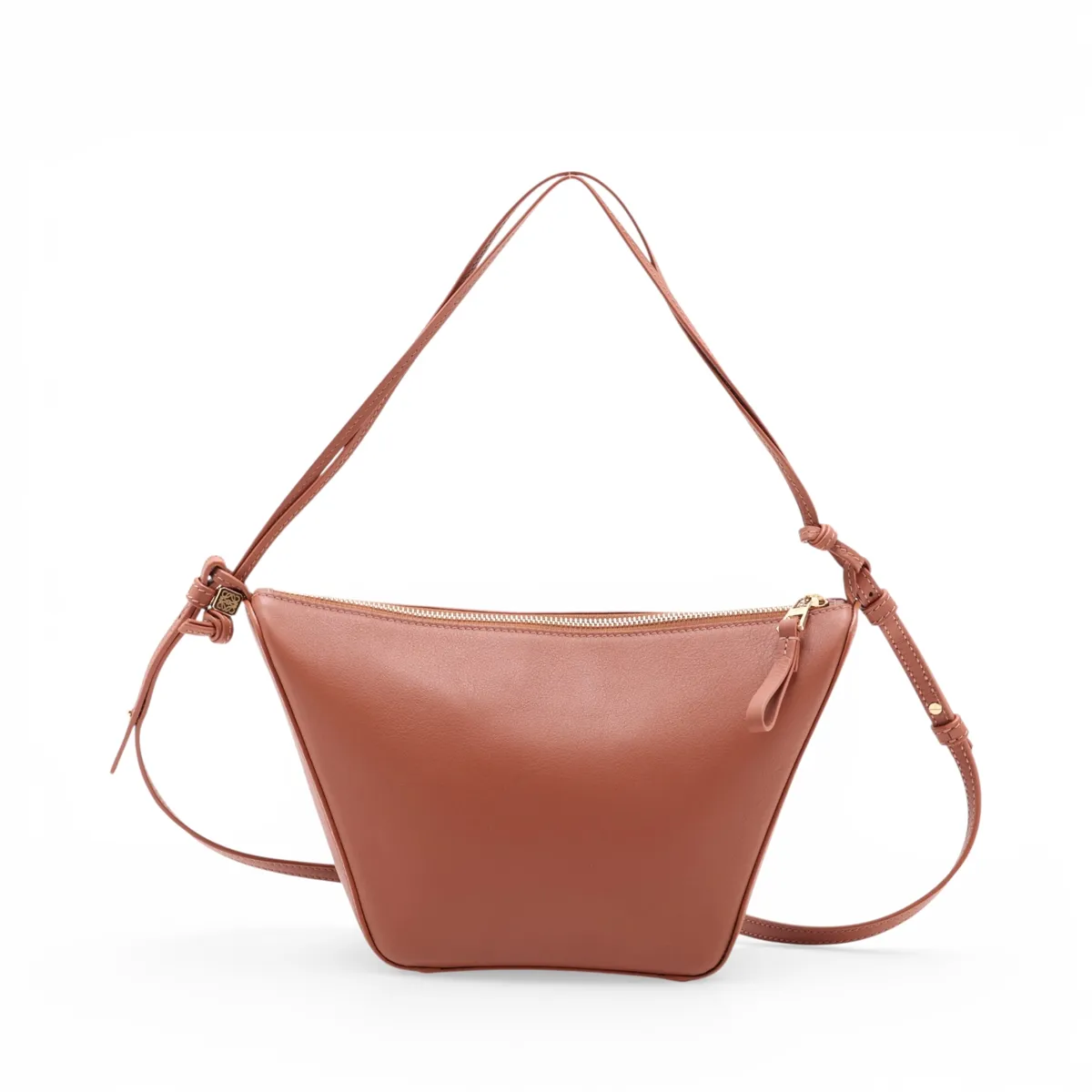 Hammock Mini Hobo Leather Shoulder Bag, Brown — view 2