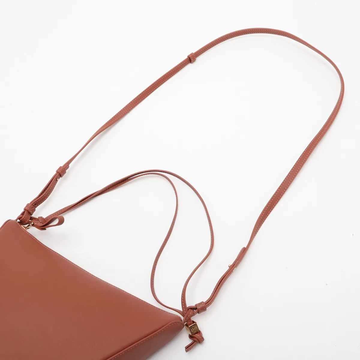 Hammock Mini Hobo Leather Shoulder Bag, Brown — view 7