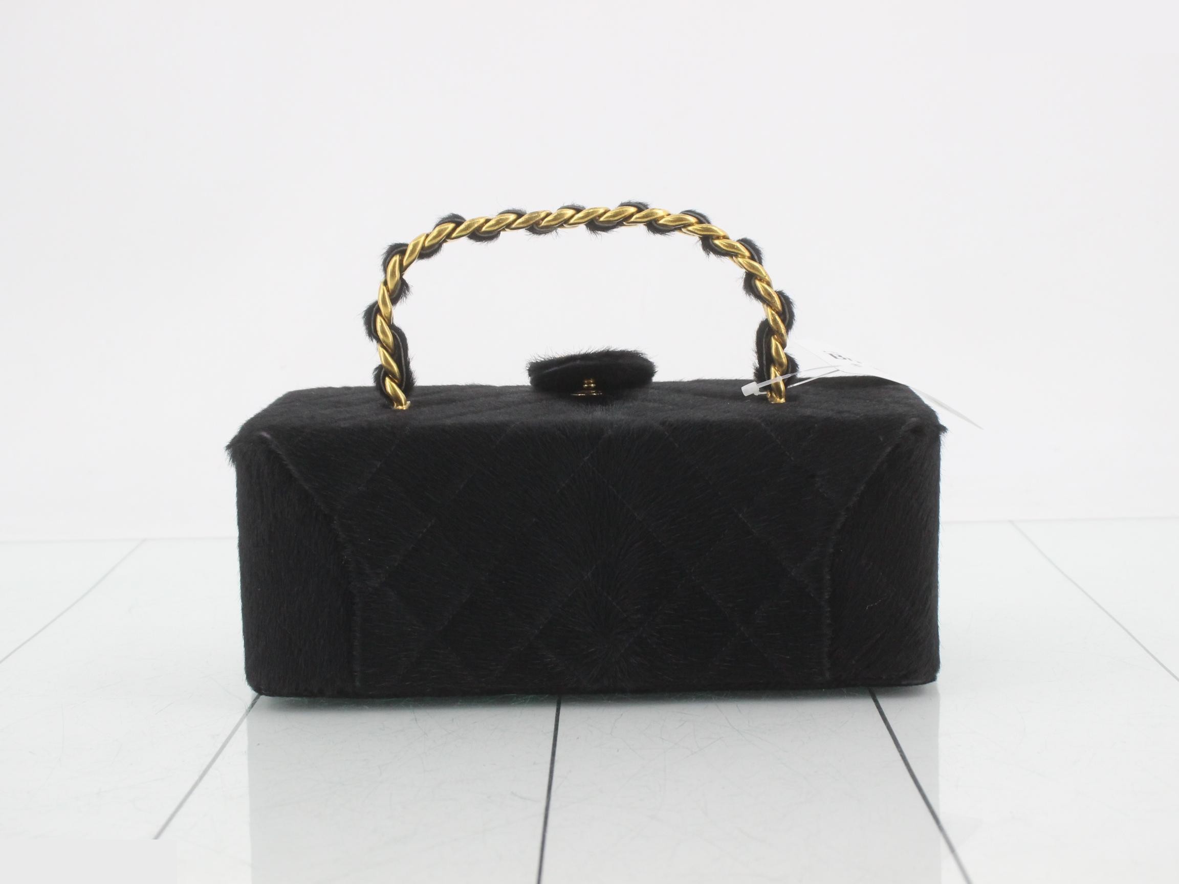 Vanity Bag, Black and Gold — view 2