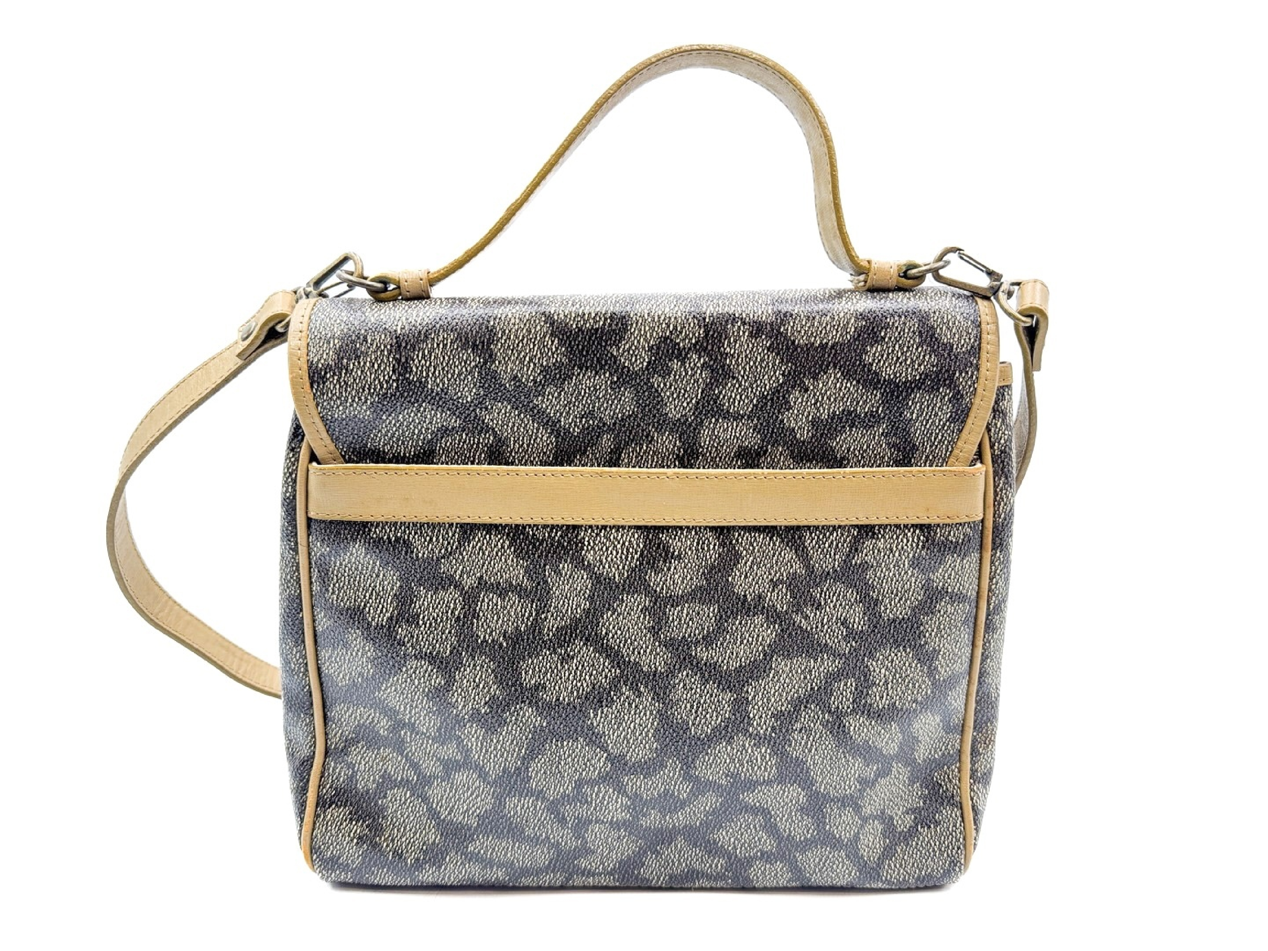 2-way leather handbag with strap and YSL logo. — view 2