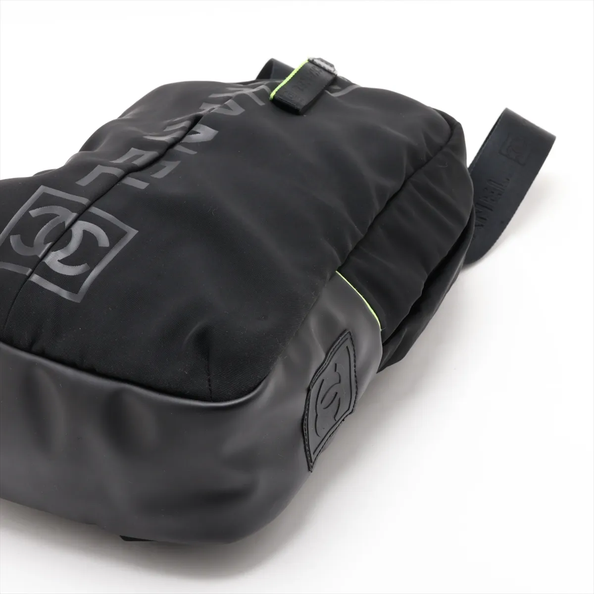 Sport Line Nylon Backpack, Black with Silver Hardware, 9543867, Series 9 — view 3