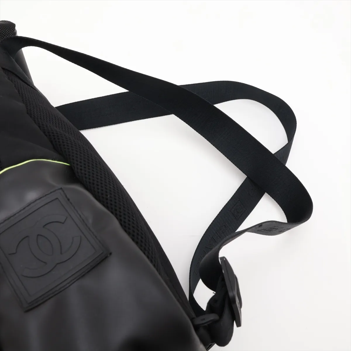 Sport Line Nylon Backpack, Black with Silver Hardware, 9543867, Series 9 — view 6
