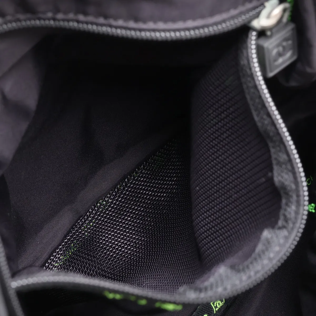 Sport Line Nylon Backpack, Black with Silver Hardware, 9543867, Series 9 — view 8