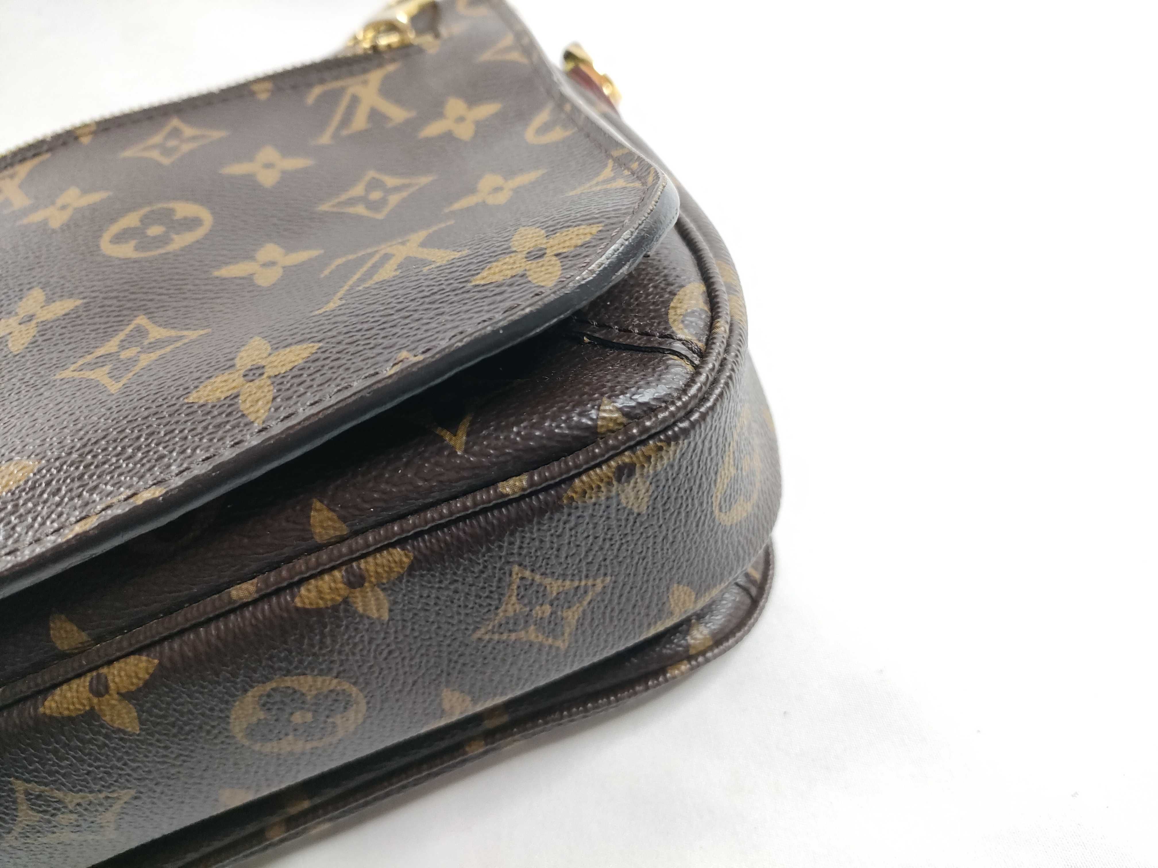 Monogram ID- Monogram Pochette Metis MM M44875 PL4106 Brown with strap #DR41 handbag — view 5