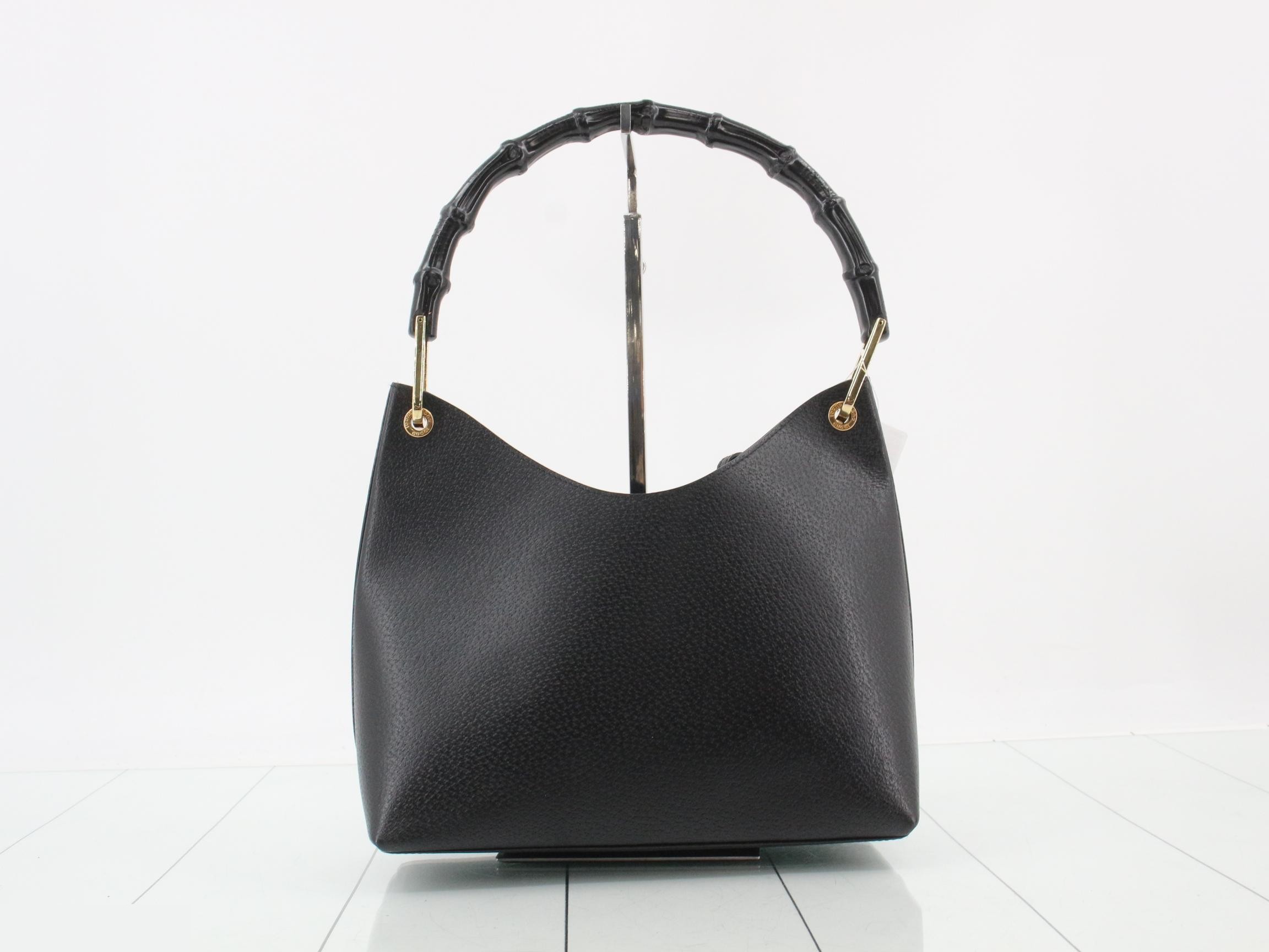 Bamboo Leather Handbag with Pouch — view 2