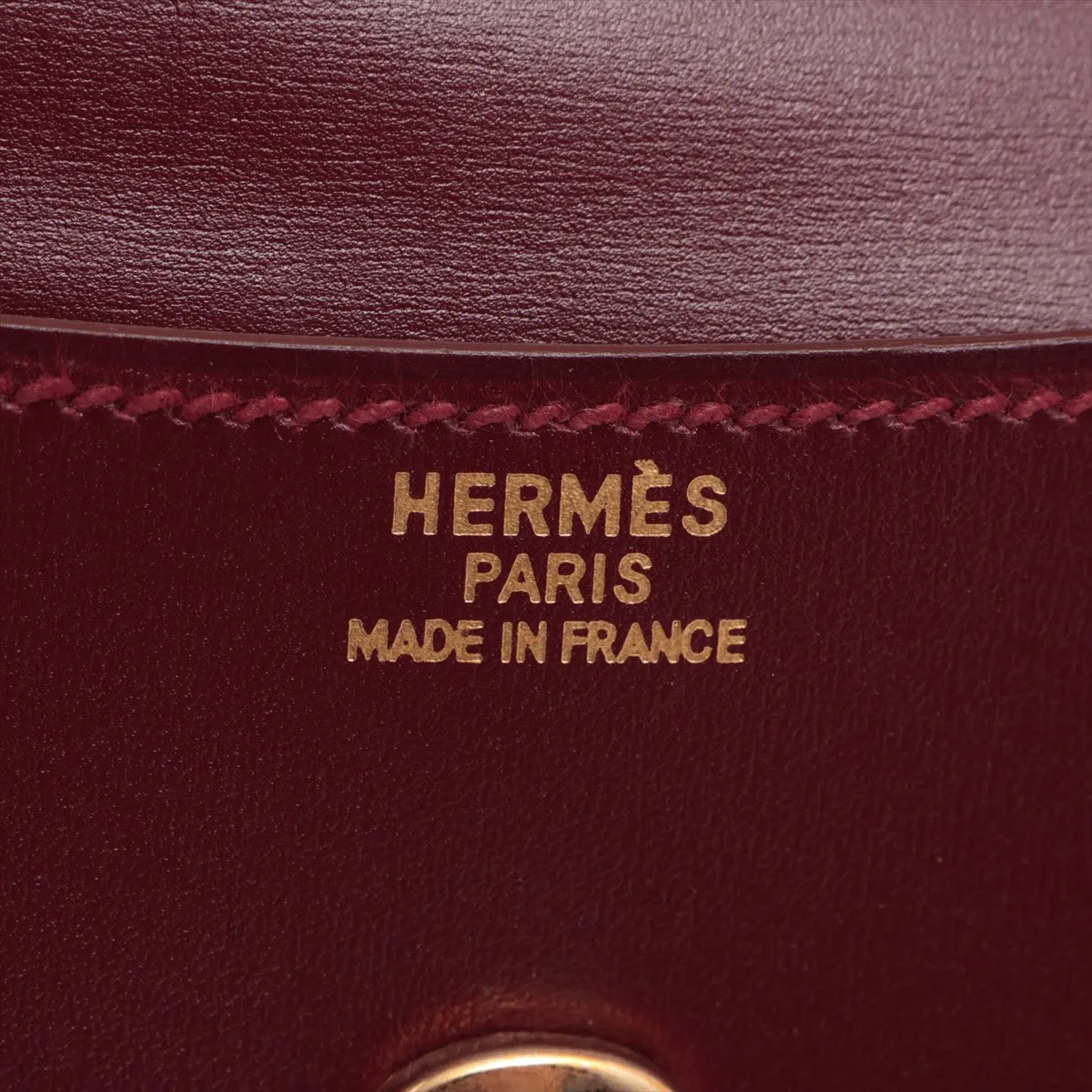 H Logo Leather Pouch Bordeaux Clutch — view 5