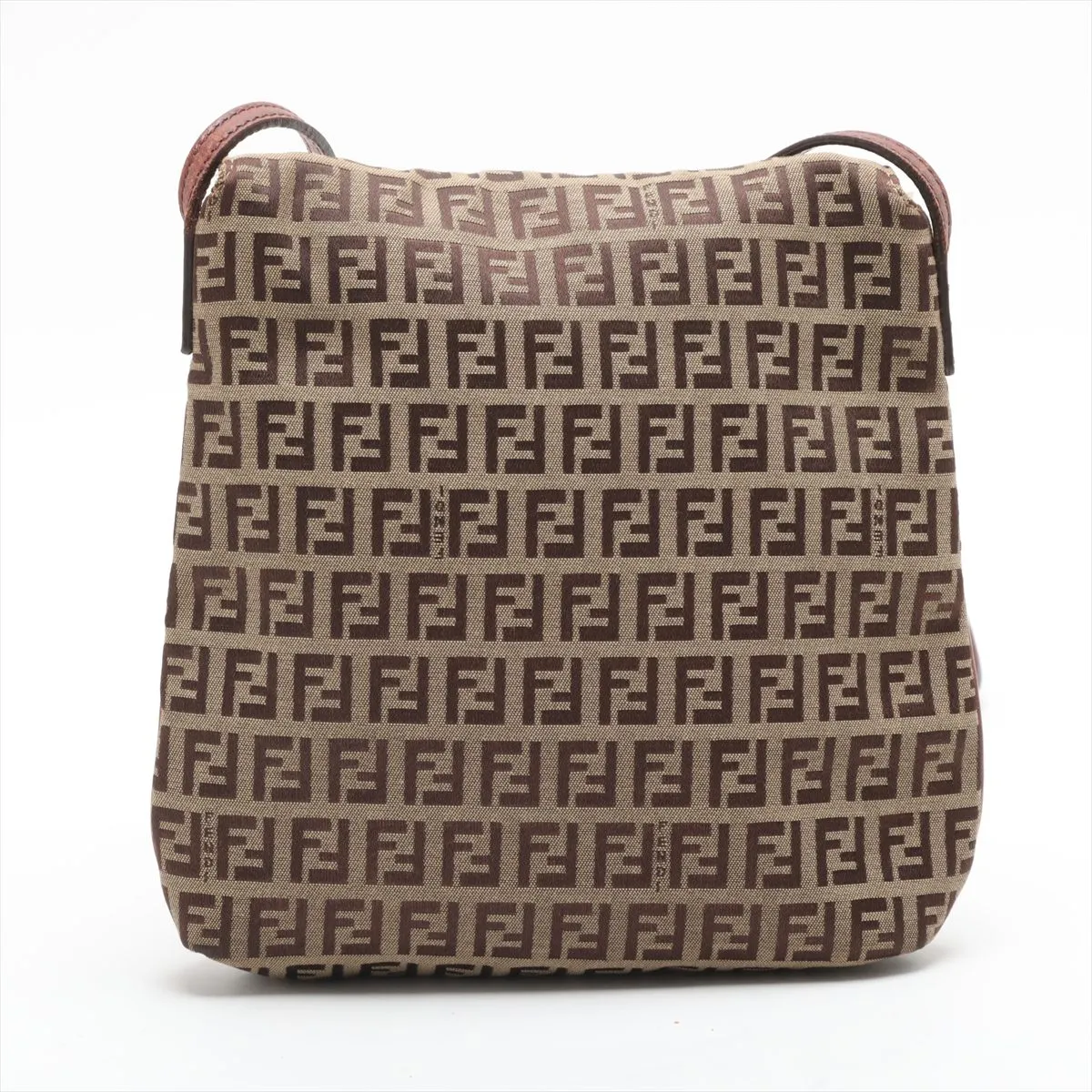 Zucchino Canvas x Leather Shoulder Bag Brown 8BT075 — view 2