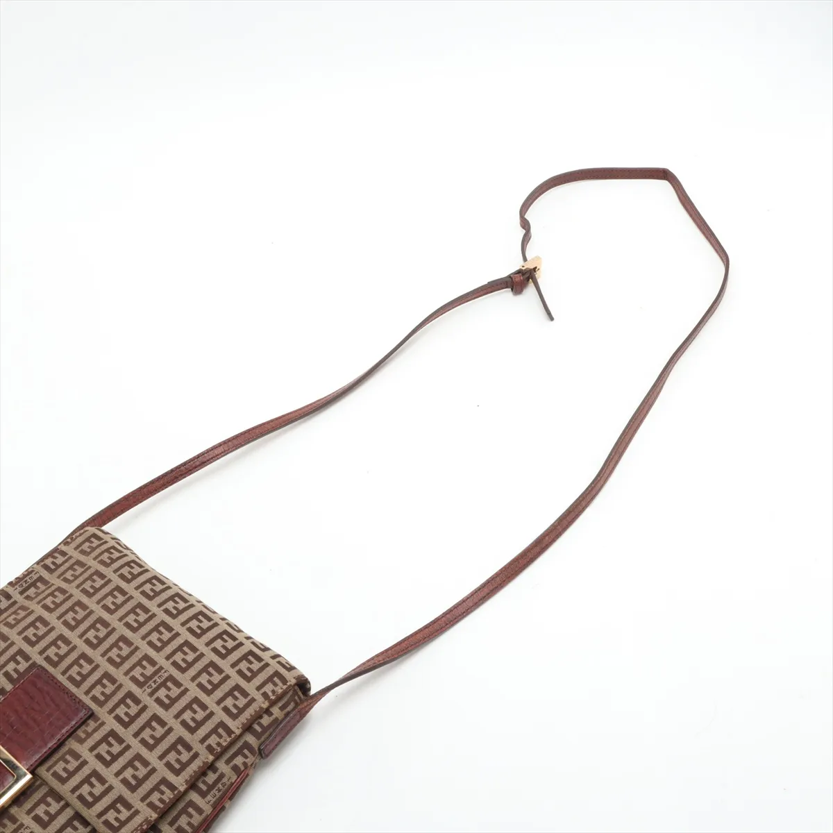 Zucchino Canvas x Leather Shoulder Bag Brown 8BT075 — view 5