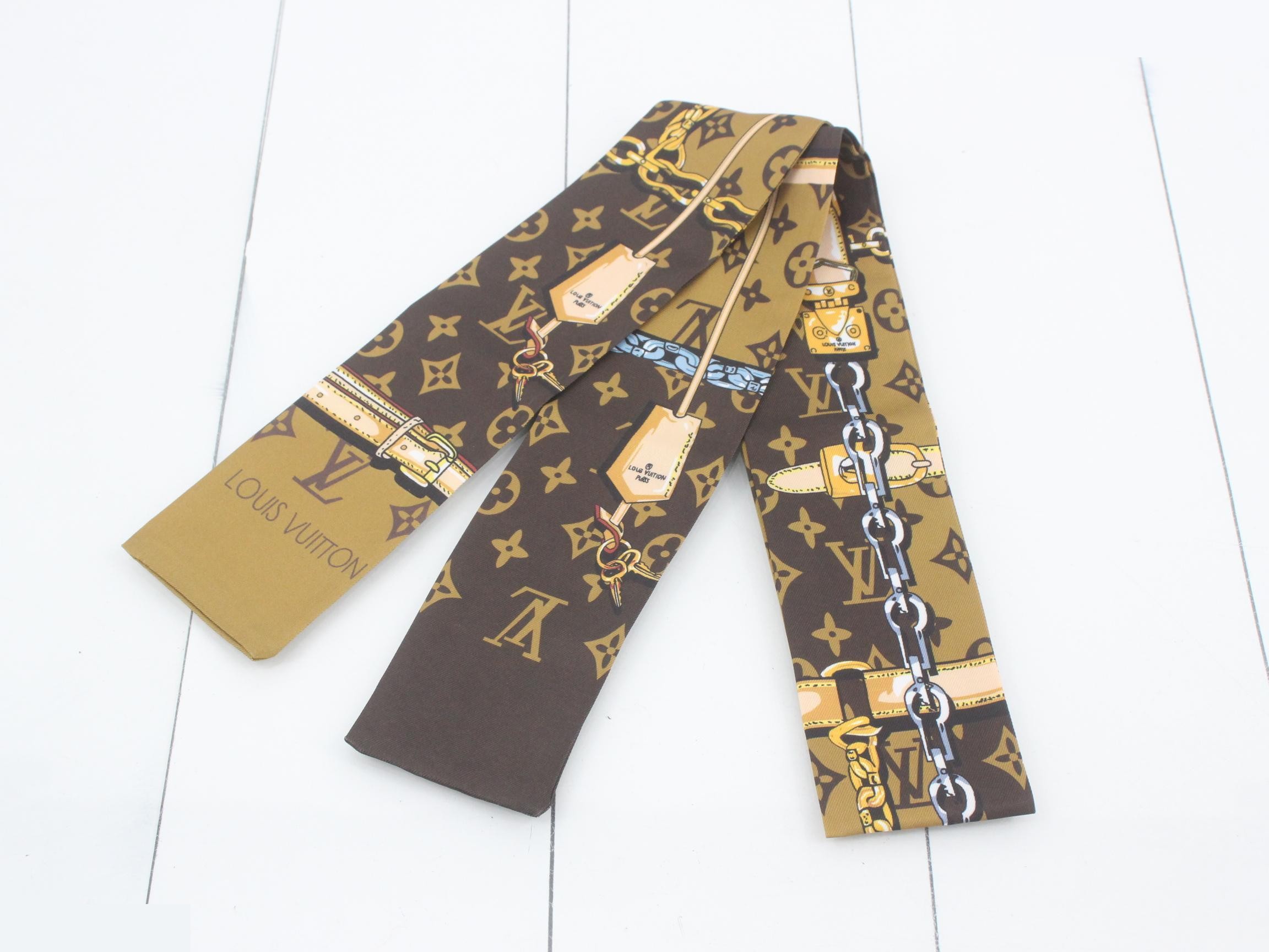 Monogram scarf twilly — view 2
