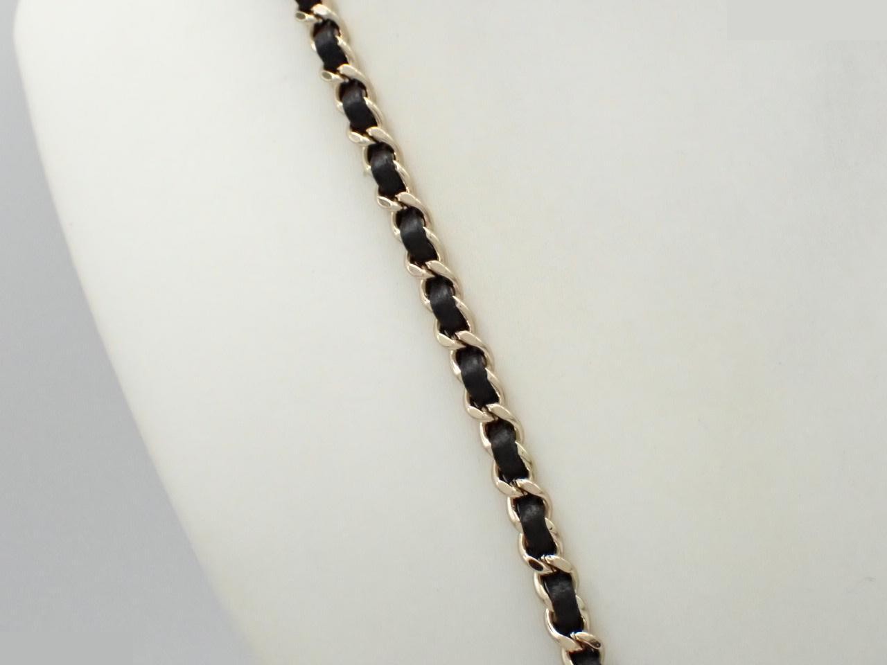 Tweed Heart Coco Mark Necklace Pendant B22K — view 3
