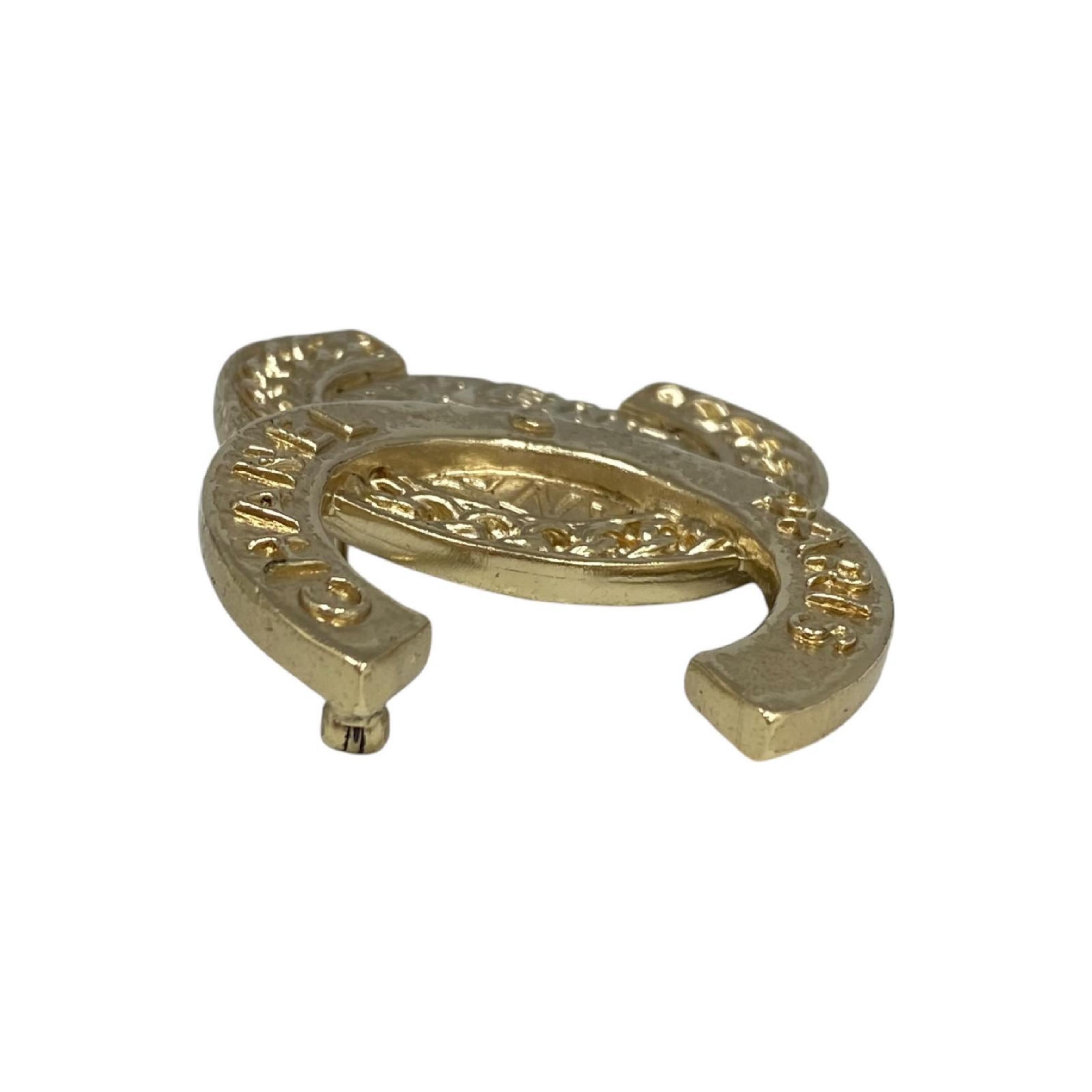 【*Shipped from: Hong Kong*】CHANEL ( ) Light Gold Color Metal 16B Brooch — view 4