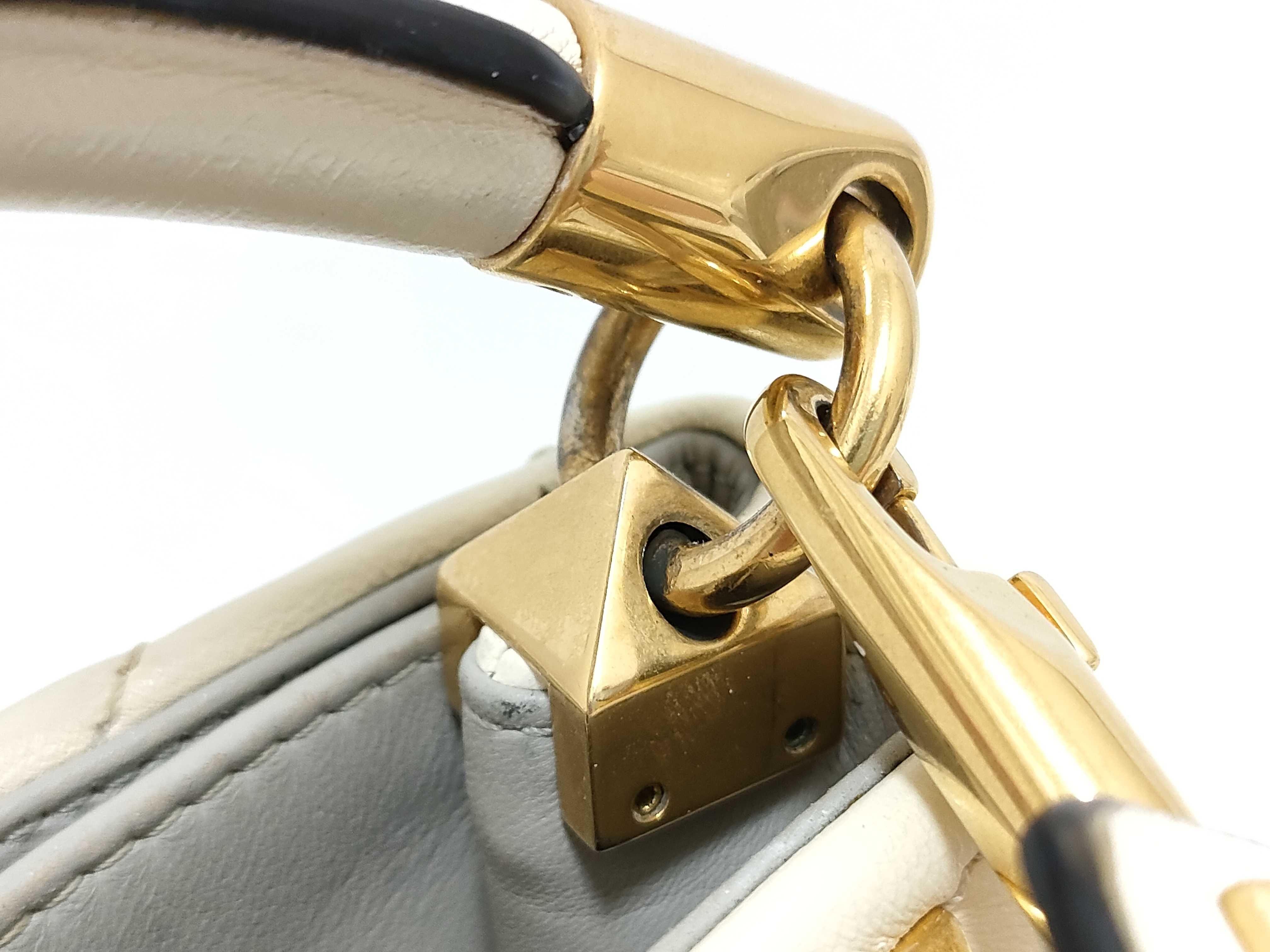 Roman Stud Ivory Leather 2-Way Handbag — view 5