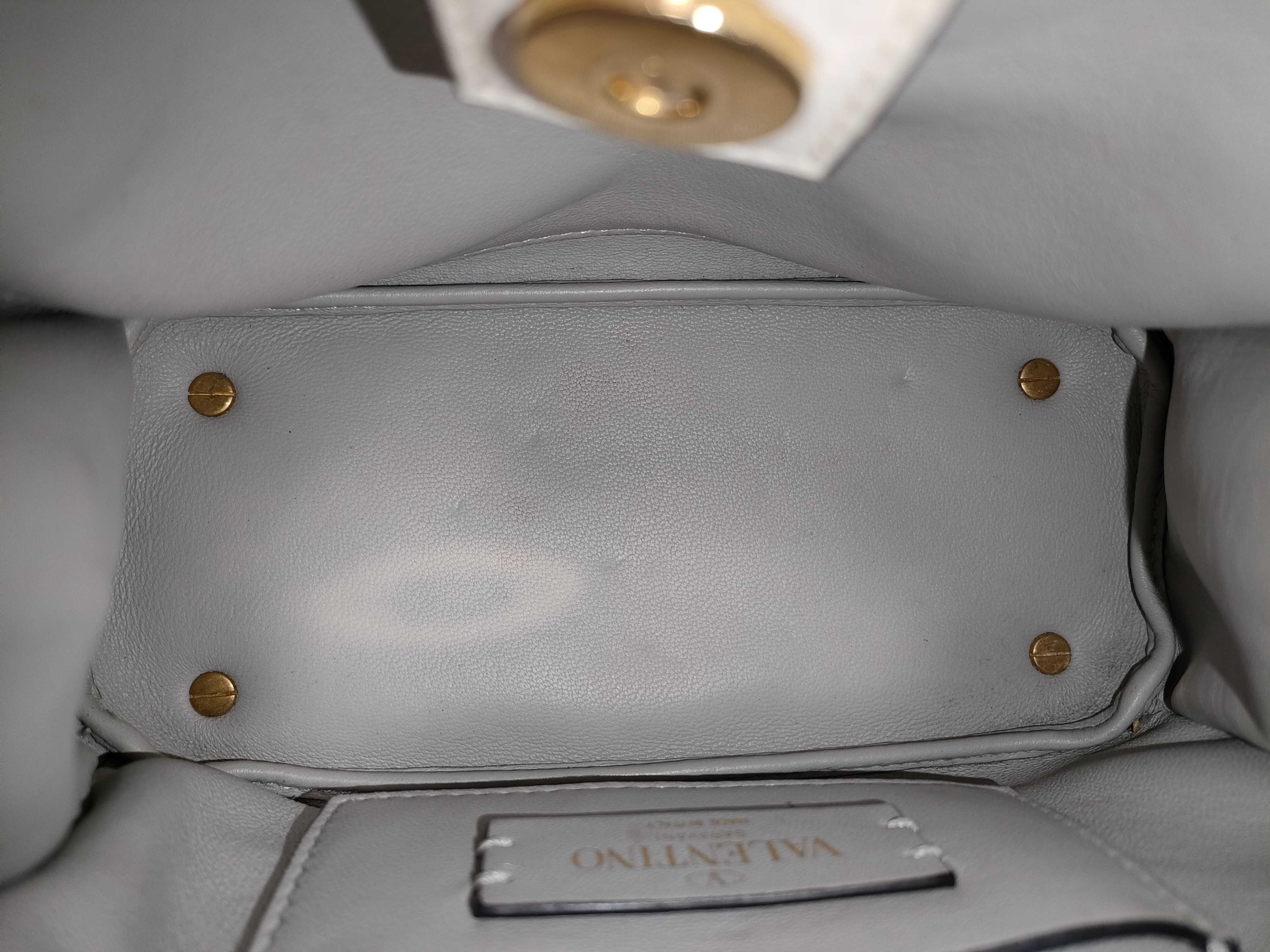 Roman Stud Ivory Leather 2-Way Handbag — view 9