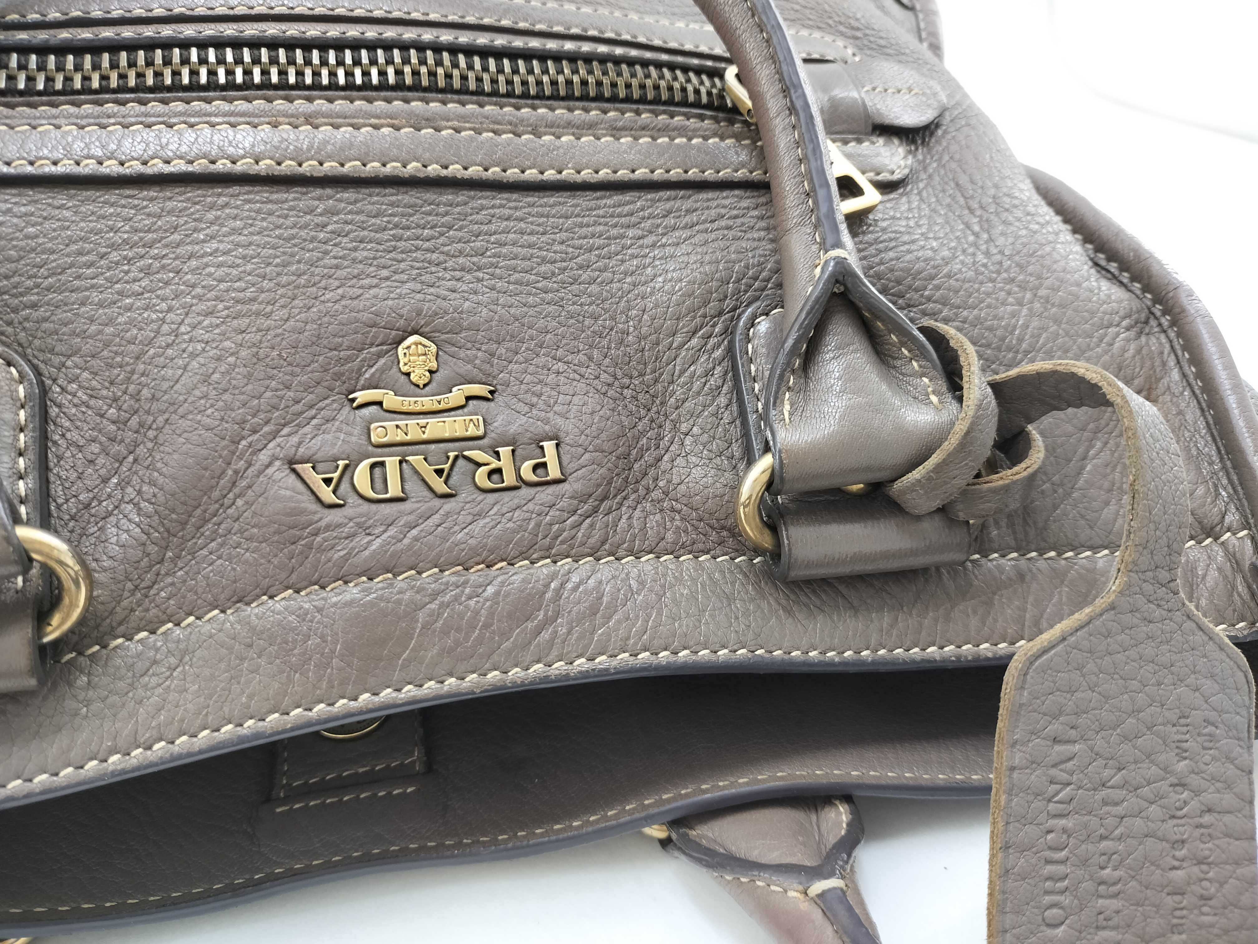 Cergo Gold Logo Tote Shoulder Bag 2-Way Gray BR4739 Tote Bag — view 9