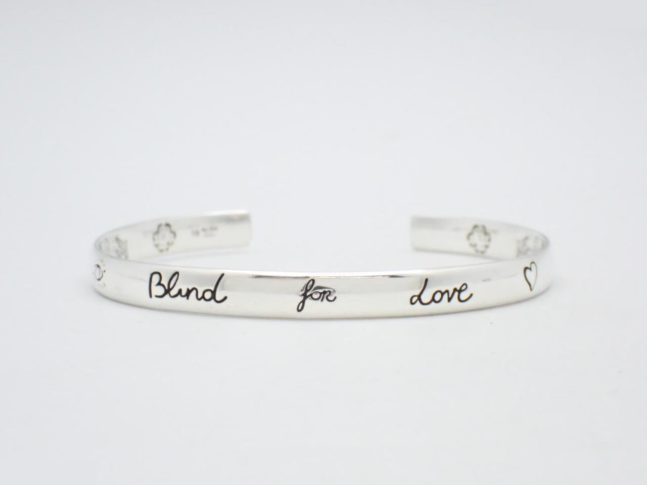 Blind for Love Bangle, 925 Sterling Silver, 12.4g, Wrist circumference approx. 17.5cm