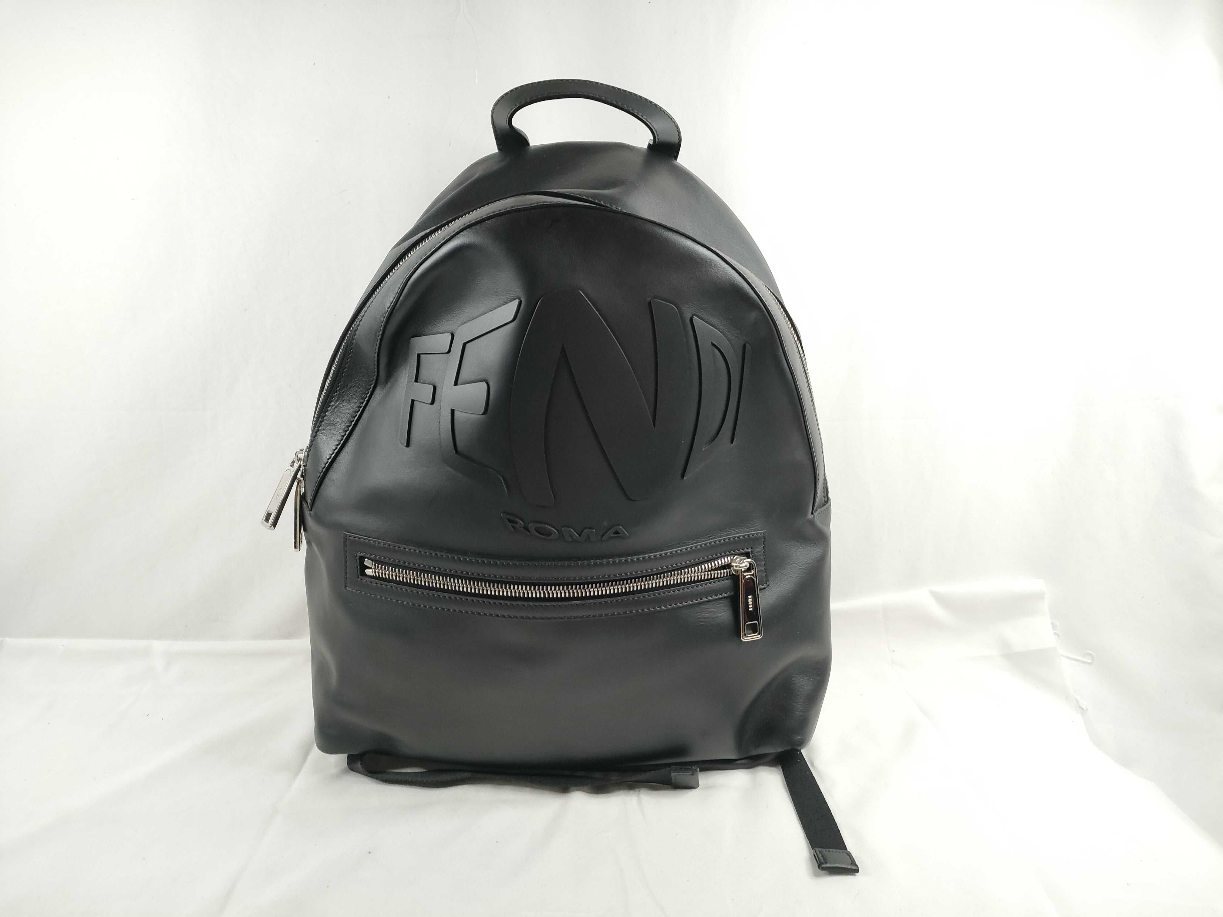Leather Fisheye Logo Backpack 7VZ042