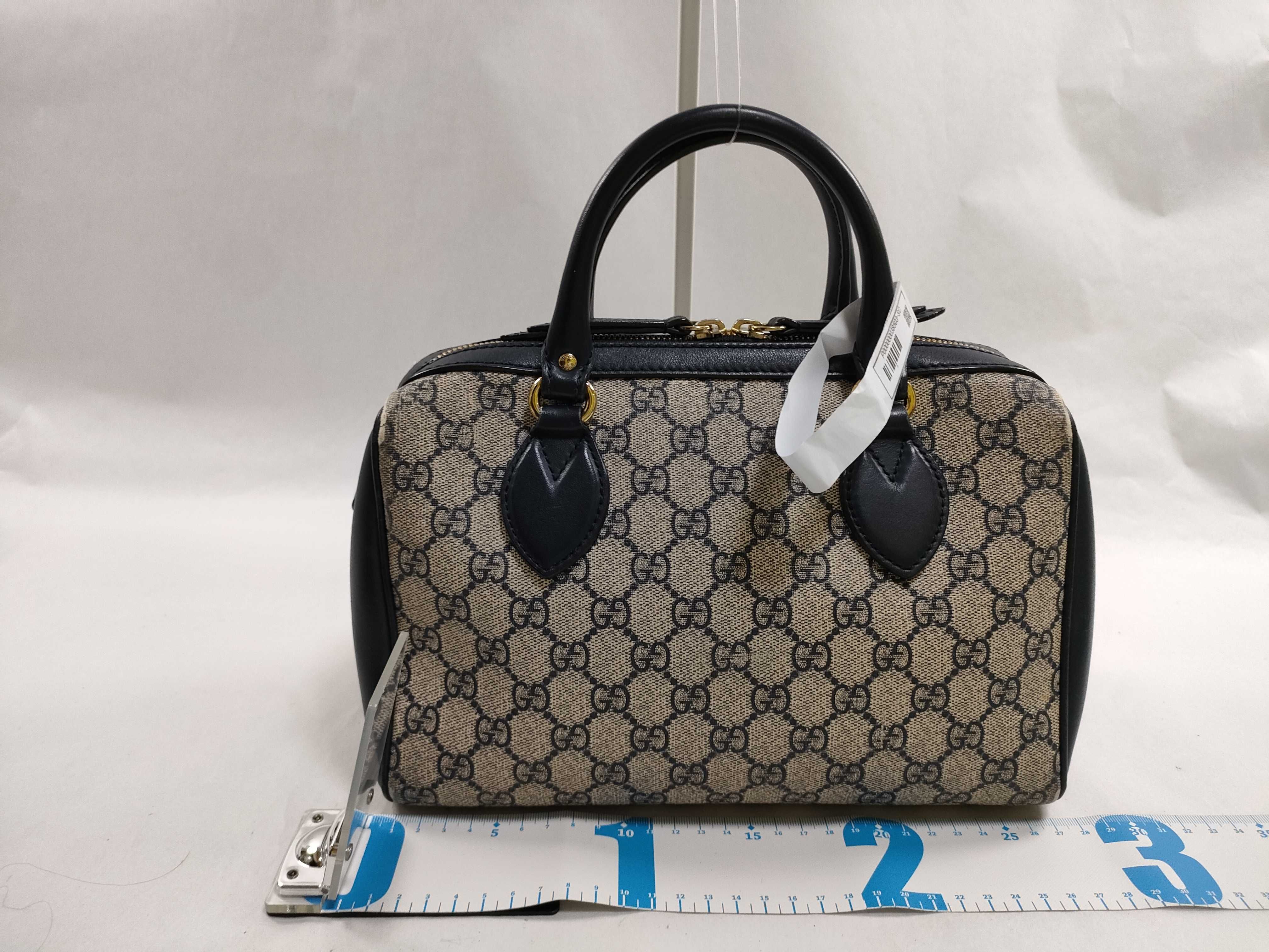 ID- GG Boston 26 Canvas Navy Handbag GHW 658572-2067 Handbag — view 2