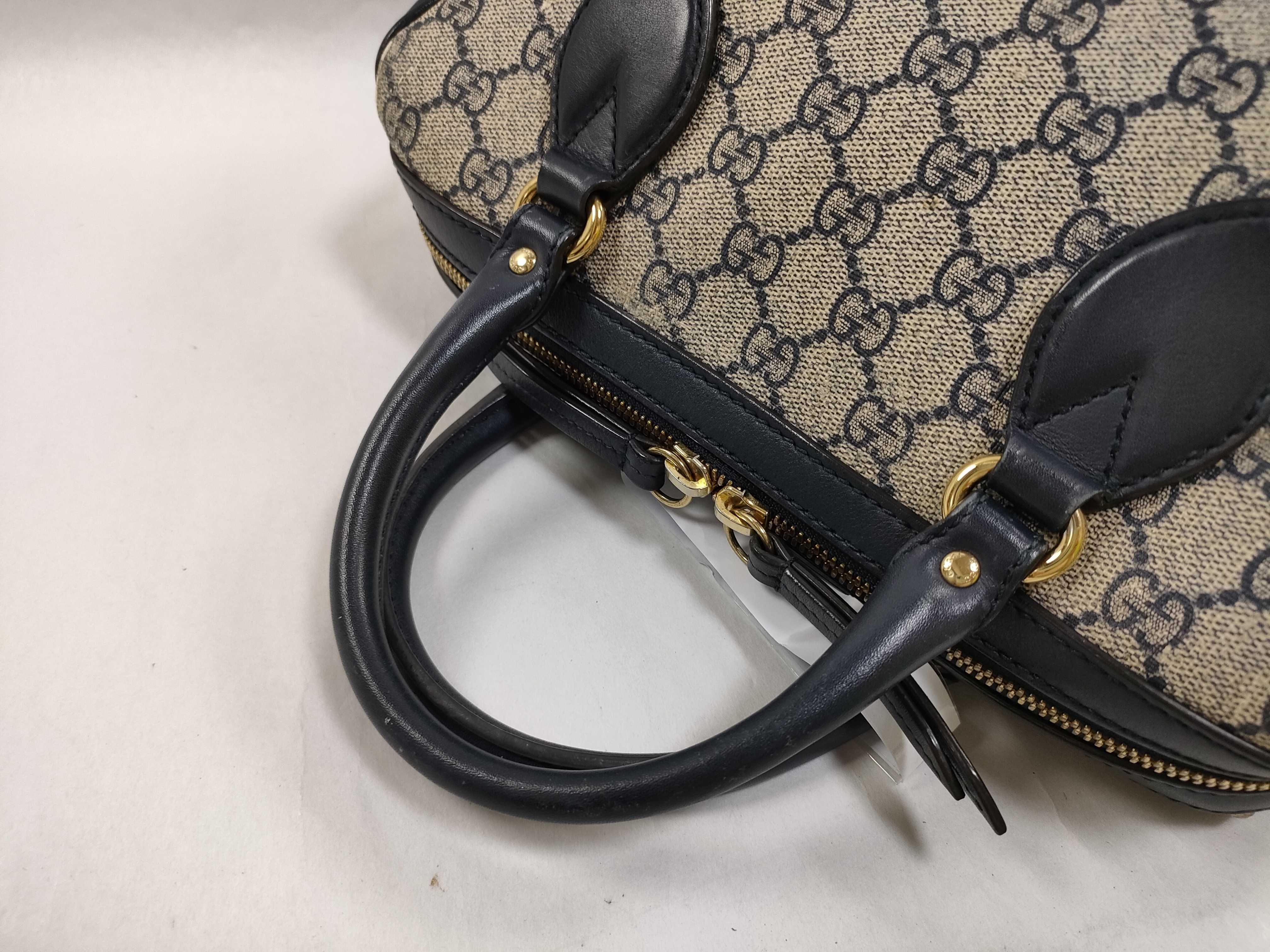 ID- GG Boston 26 Canvas Navy Handbag GHW 658572-2067 Handbag — view 3