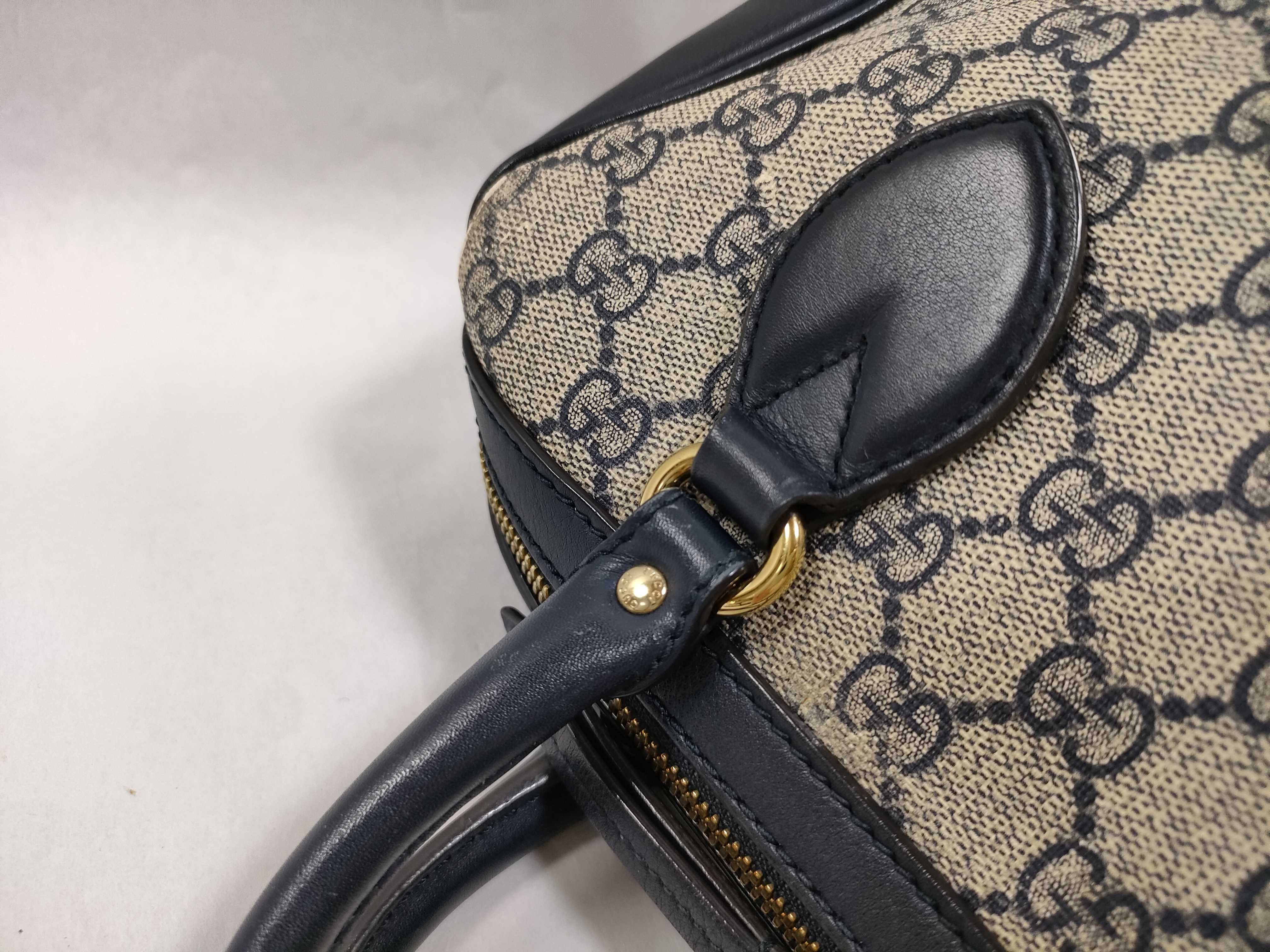 ID- GG Boston 26 Canvas Navy Handbag GHW 658572-2067 Handbag — view 5