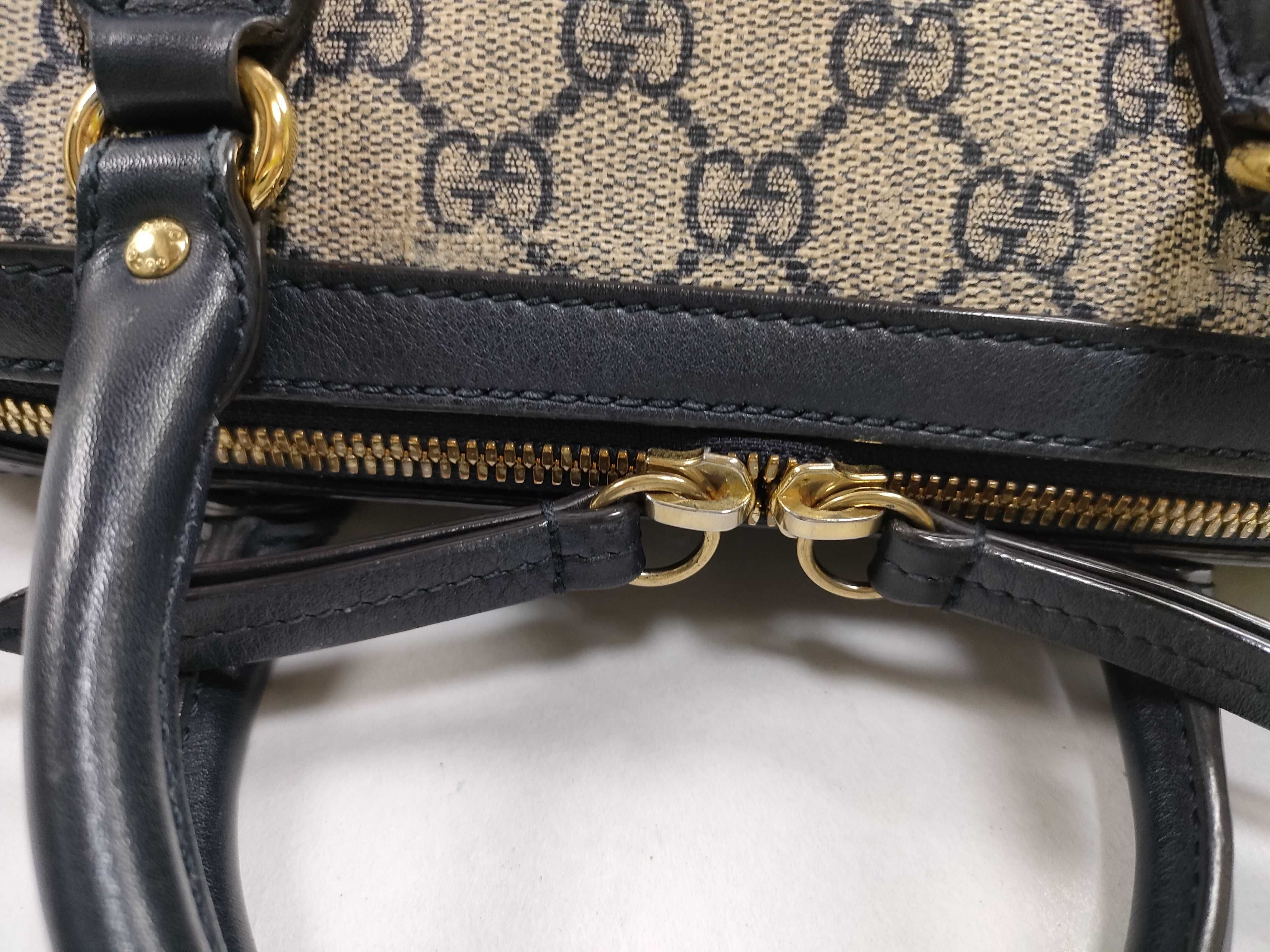 ID- GG Boston 26 Canvas Navy Handbag GHW 658572-2067 Handbag — view 7