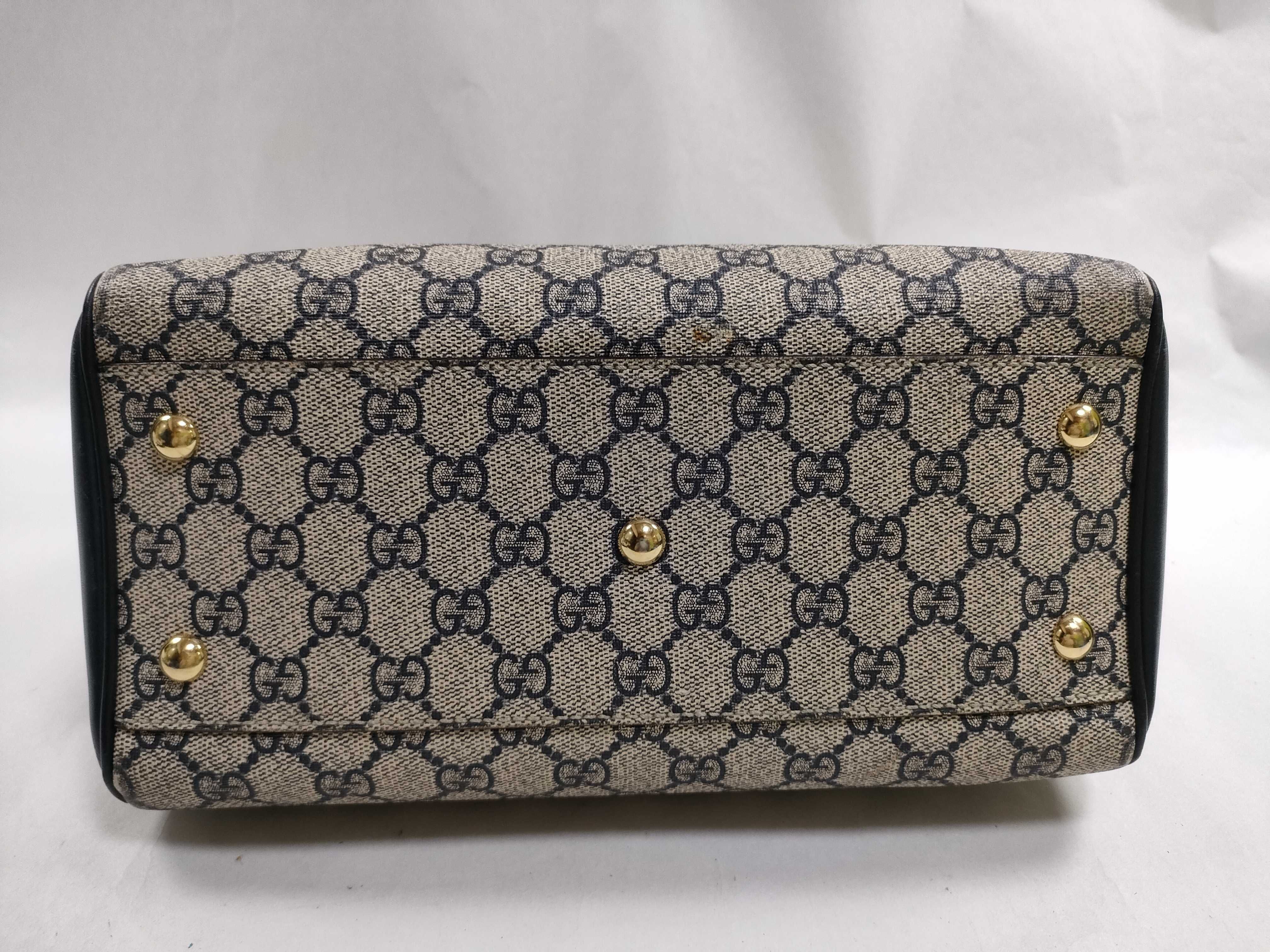 ID- GG Boston 26 Canvas Navy Handbag GHW 658572-2067 Handbag — view 9