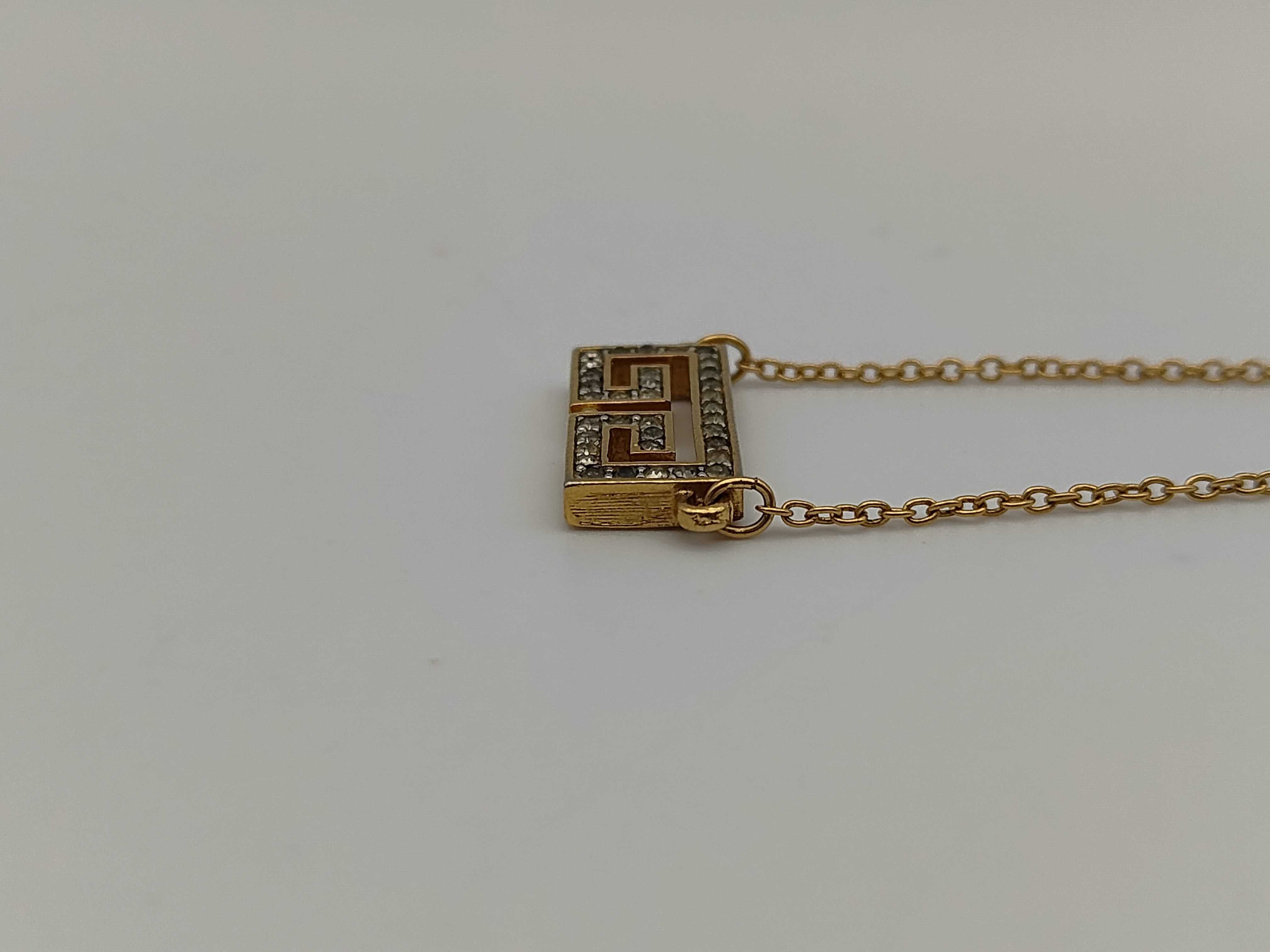 GG Logo Rhinestone Gold Necklace — view 3