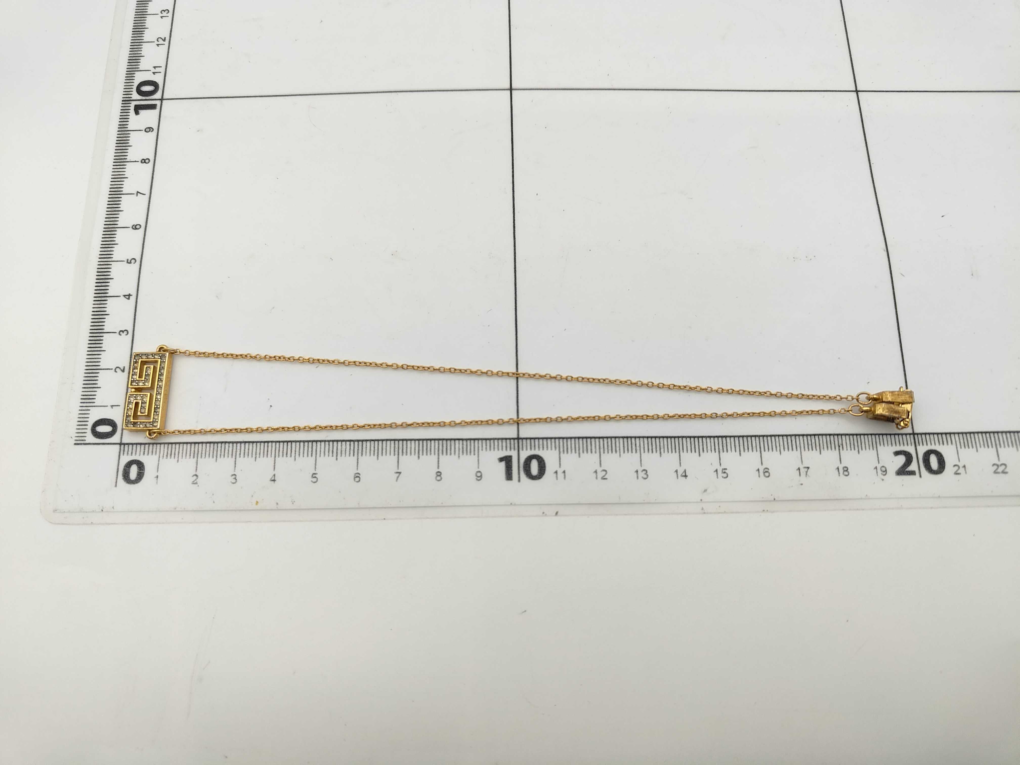 GG Logo Rhinestone Gold Necklace — view 6