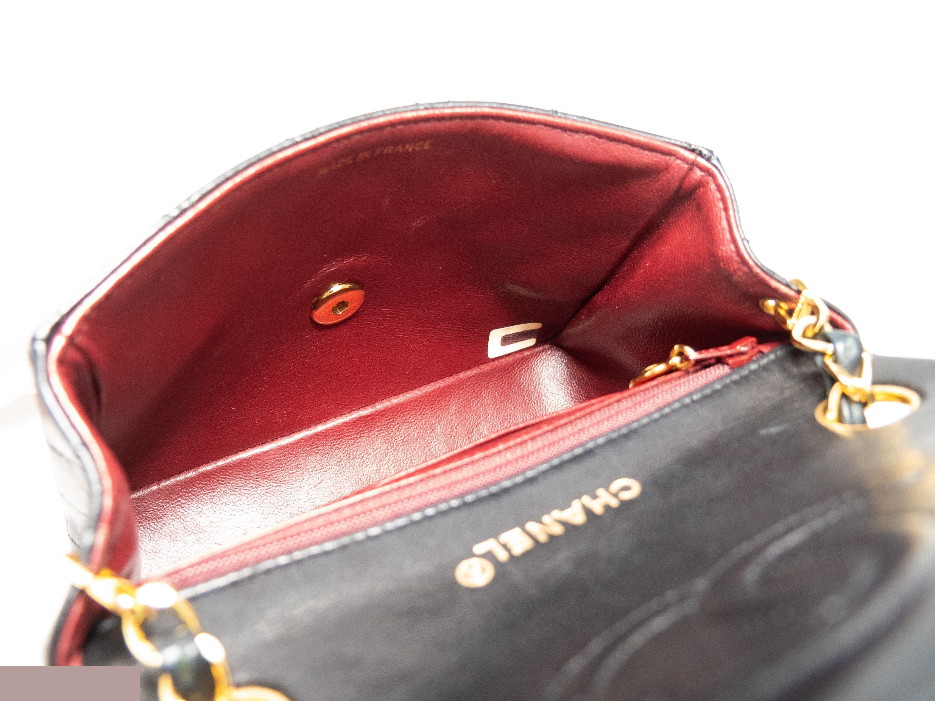Mini Matelassé Seal Black Lambskin — view 12