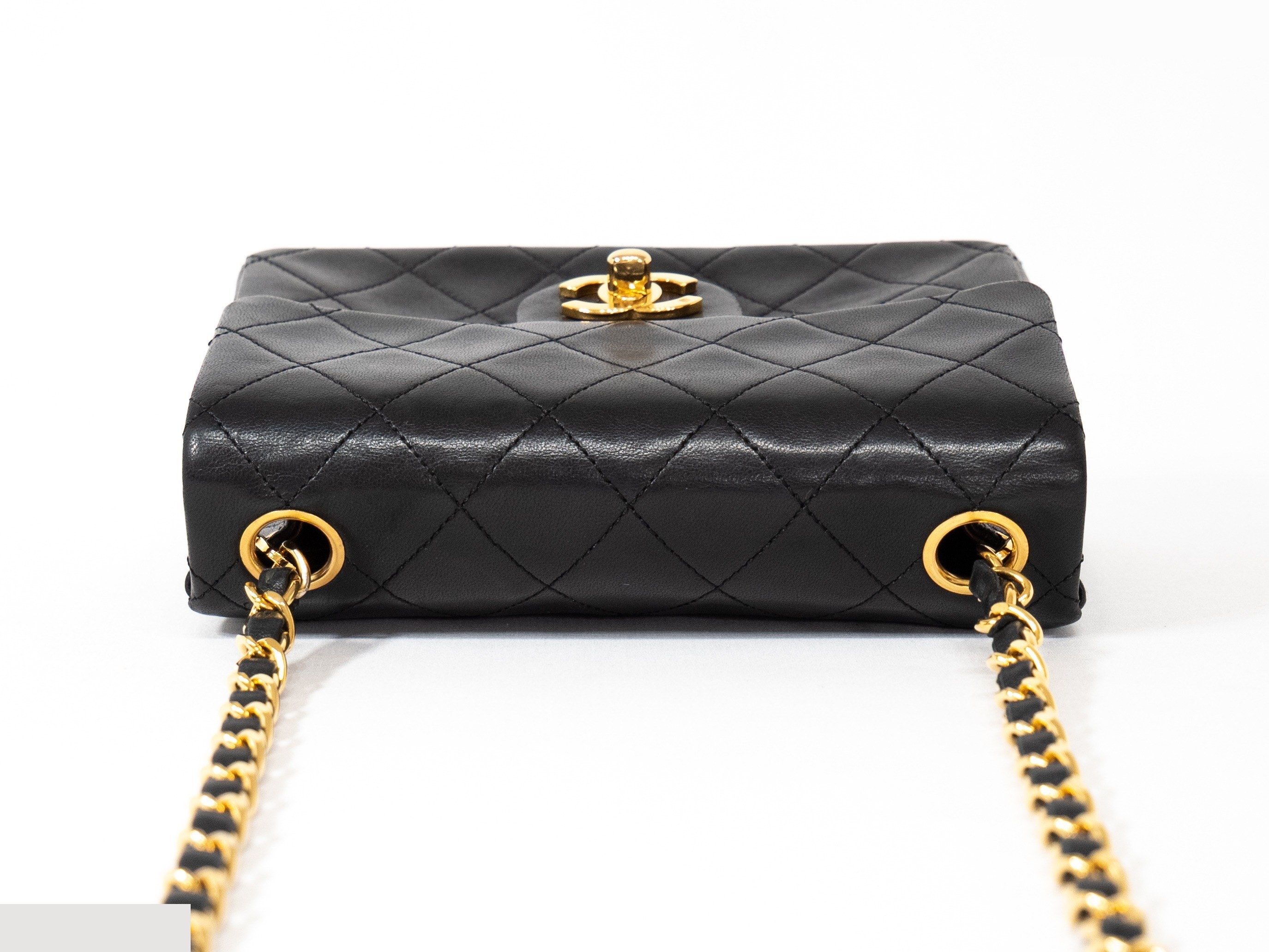 Mini Matelassé Seal Black Lambskin — view 3