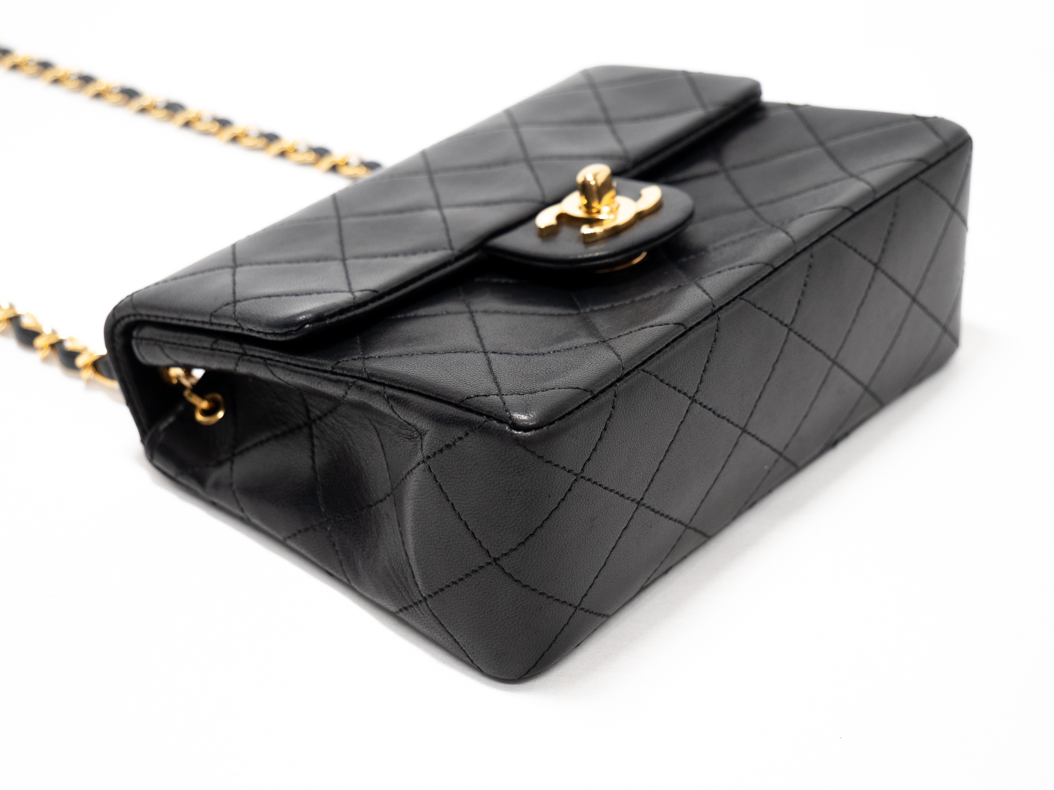 Mini Matelassé Seal Black Lambskin — view 4