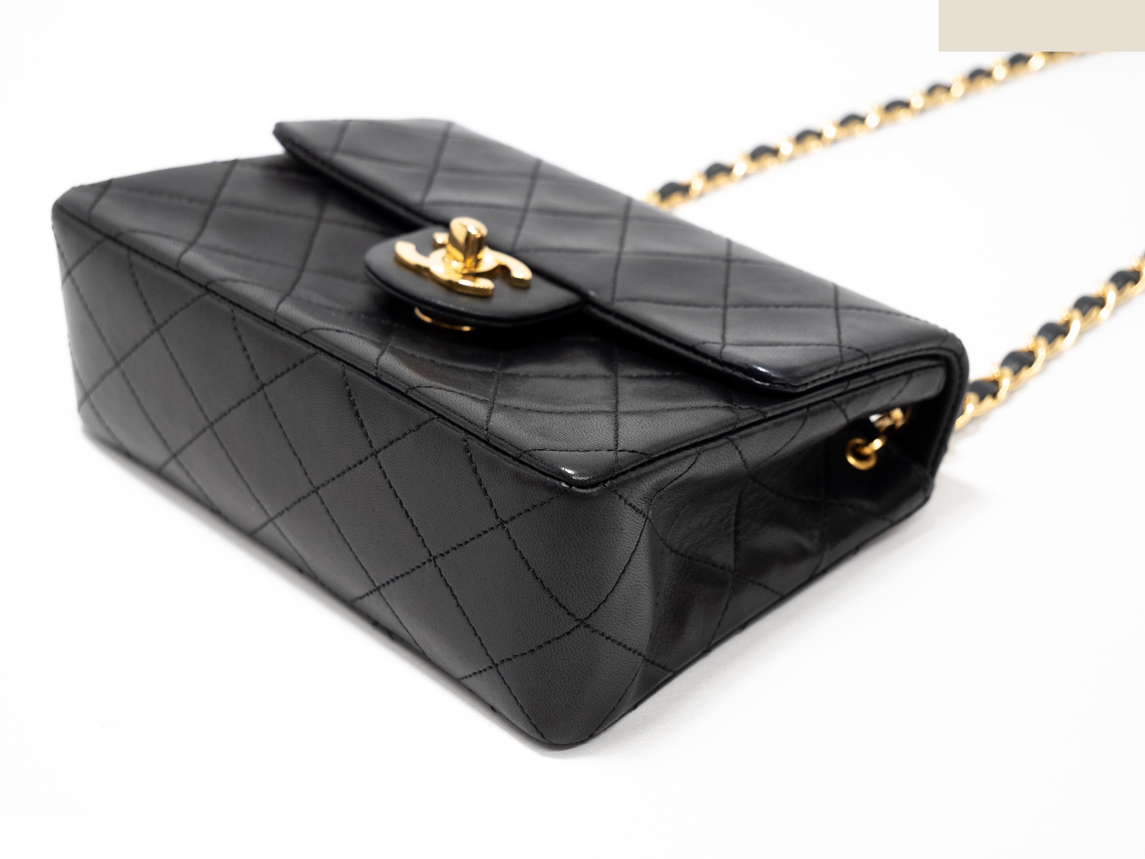Mini Matelassé Seal Black Lambskin — view 5