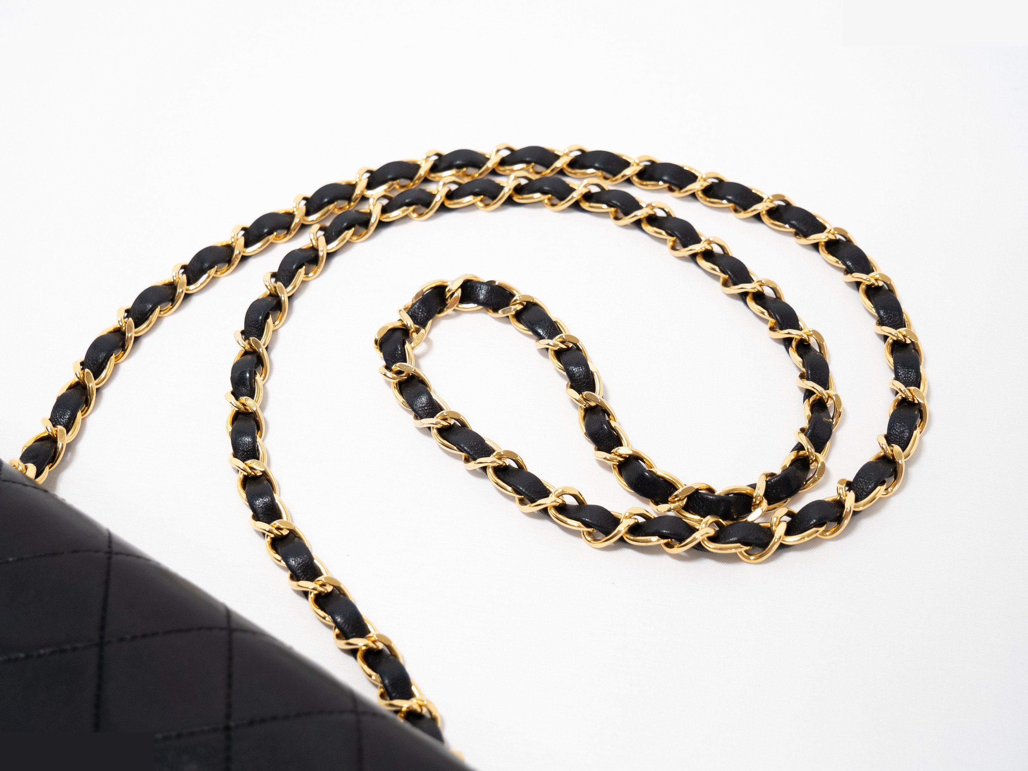 Mini Matelassé Seal Black Lambskin — view 6