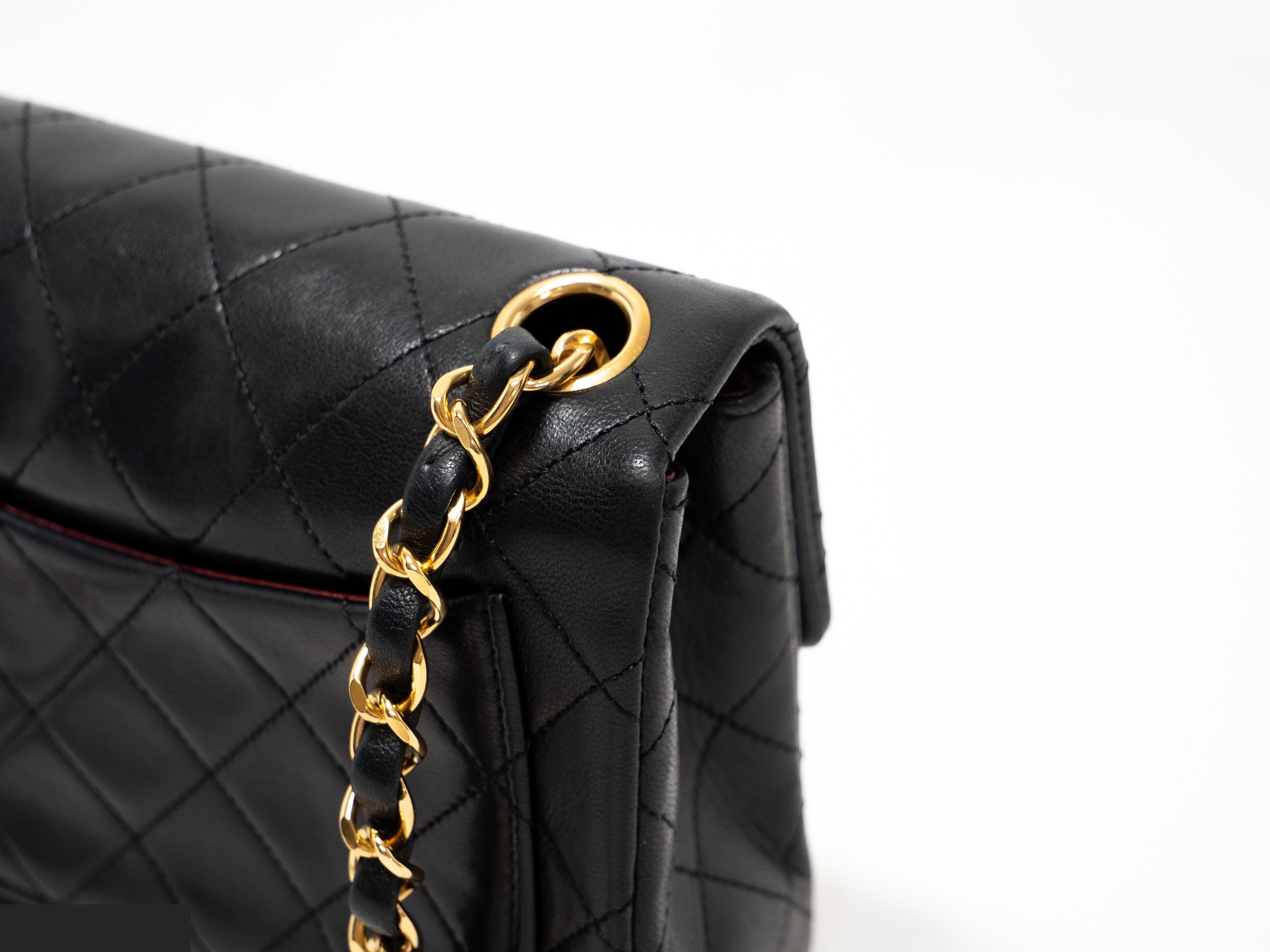 Mini Matelassé Seal Black Lambskin — view 7