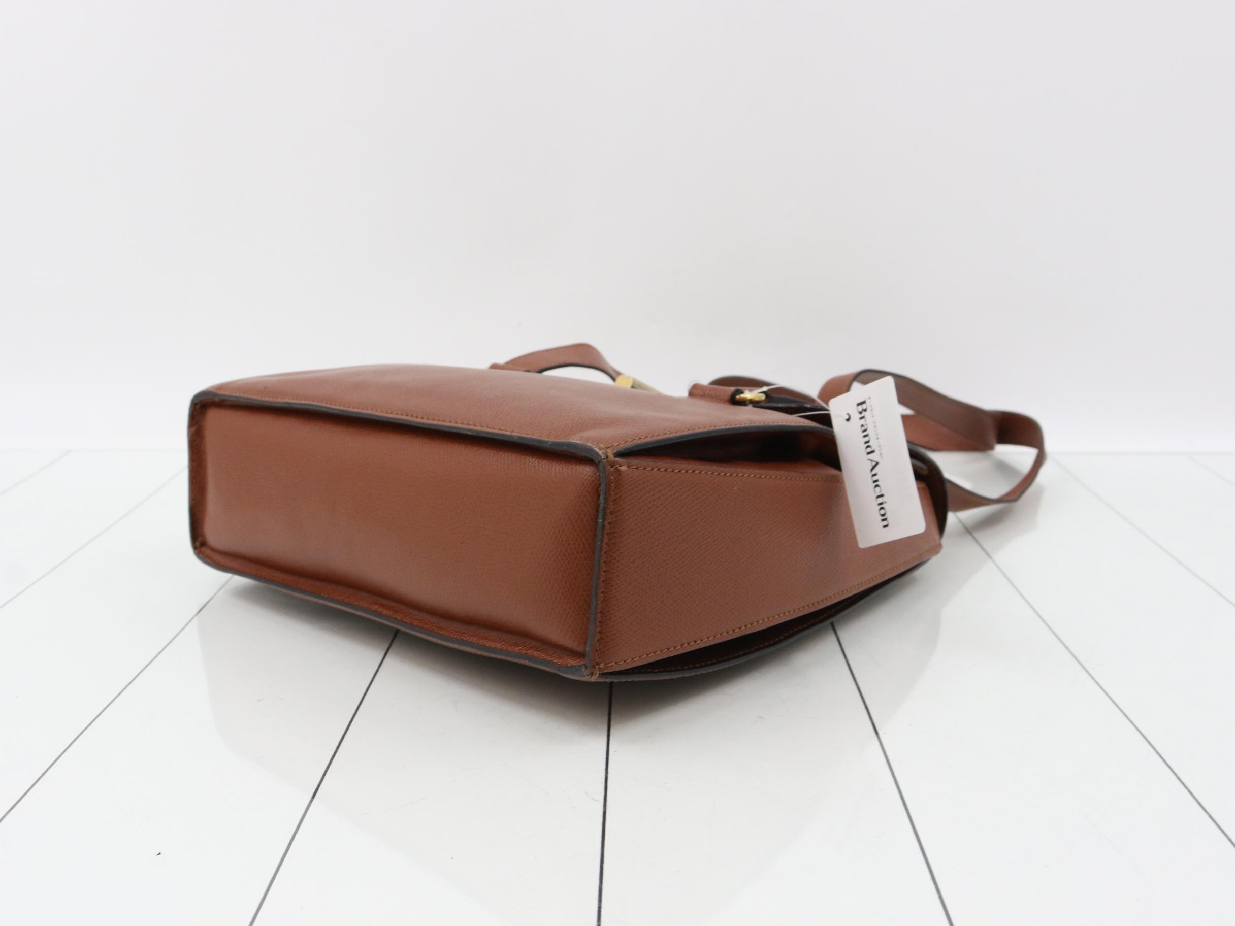 Leather semi-shoulder bag, brown tones — view 6
