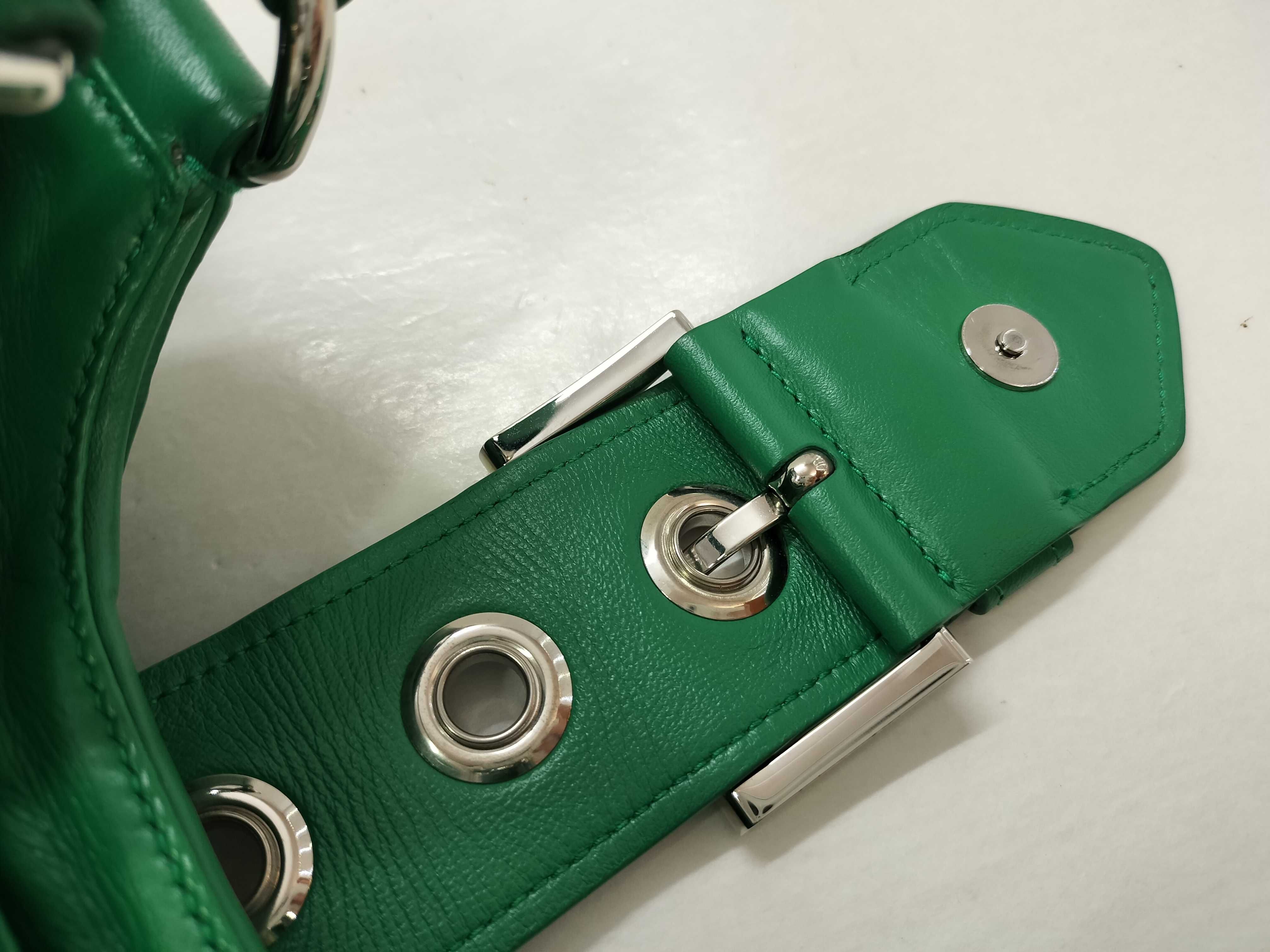 Nappa Soft Moon Leather 2-Way Handbag Green Handbag — view 13