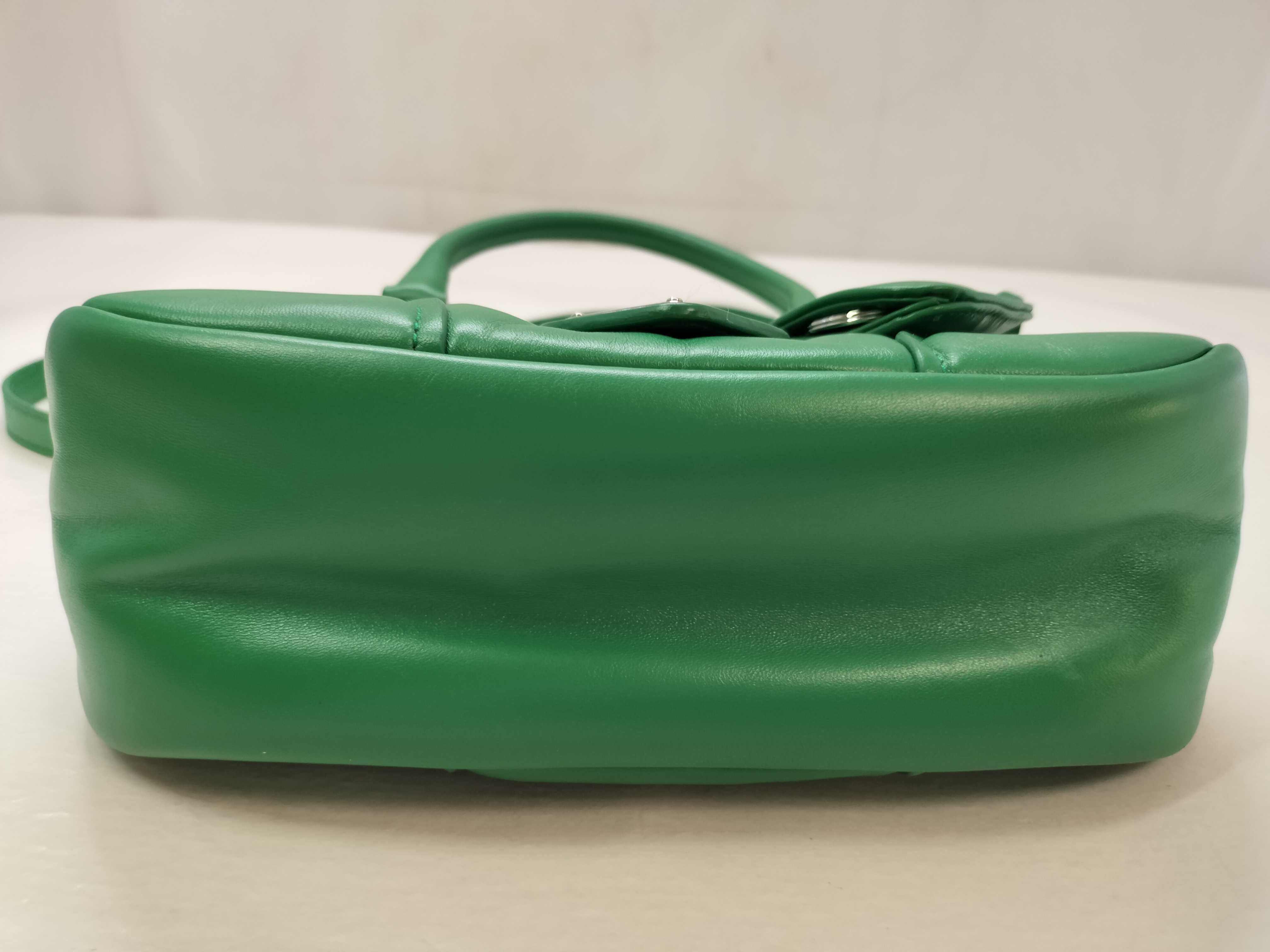 Nappa Soft Moon Leather 2-Way Handbag Green Handbag — view 14