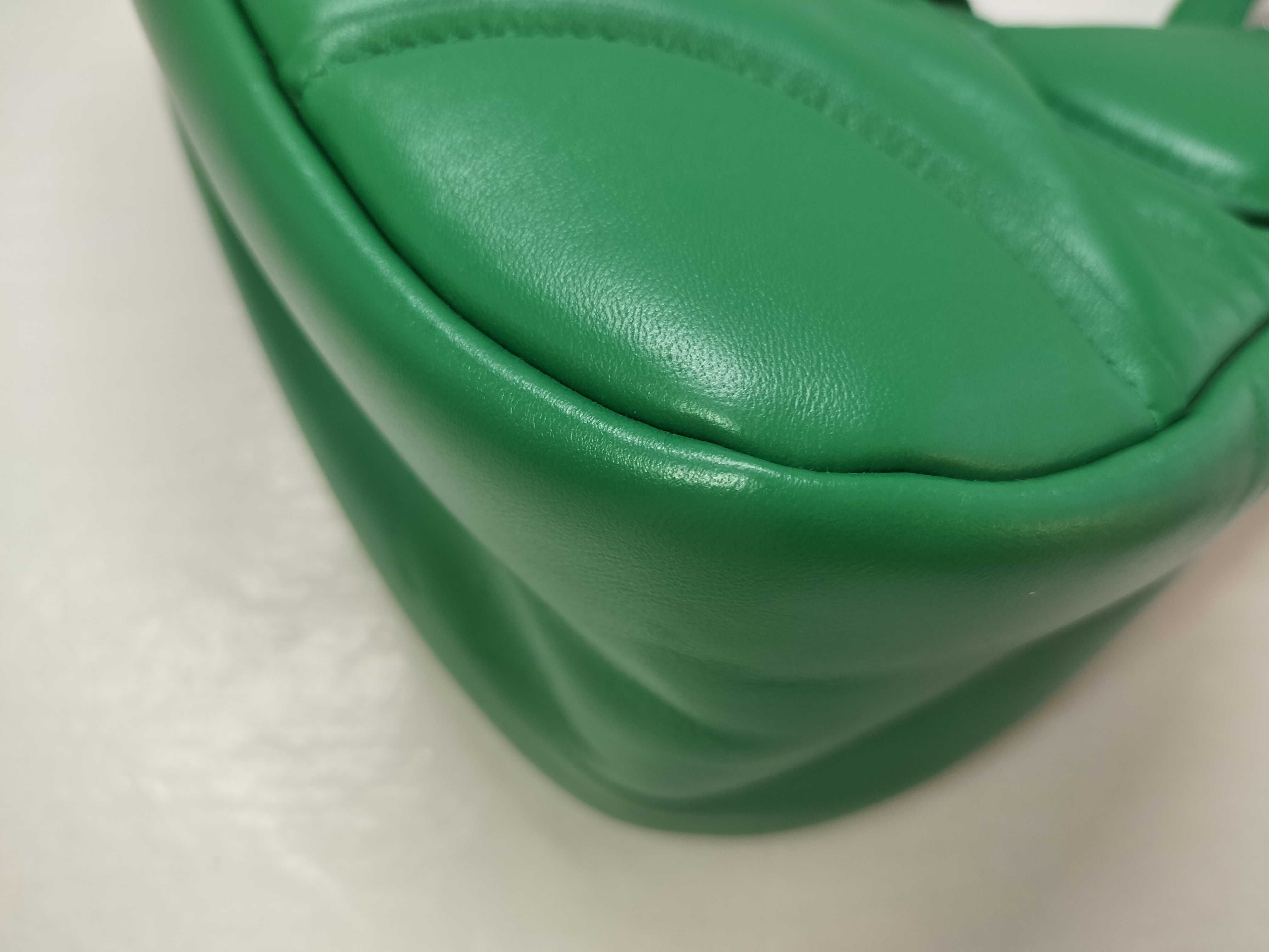 Nappa Soft Moon Leather 2-Way Handbag Green Handbag — view 6