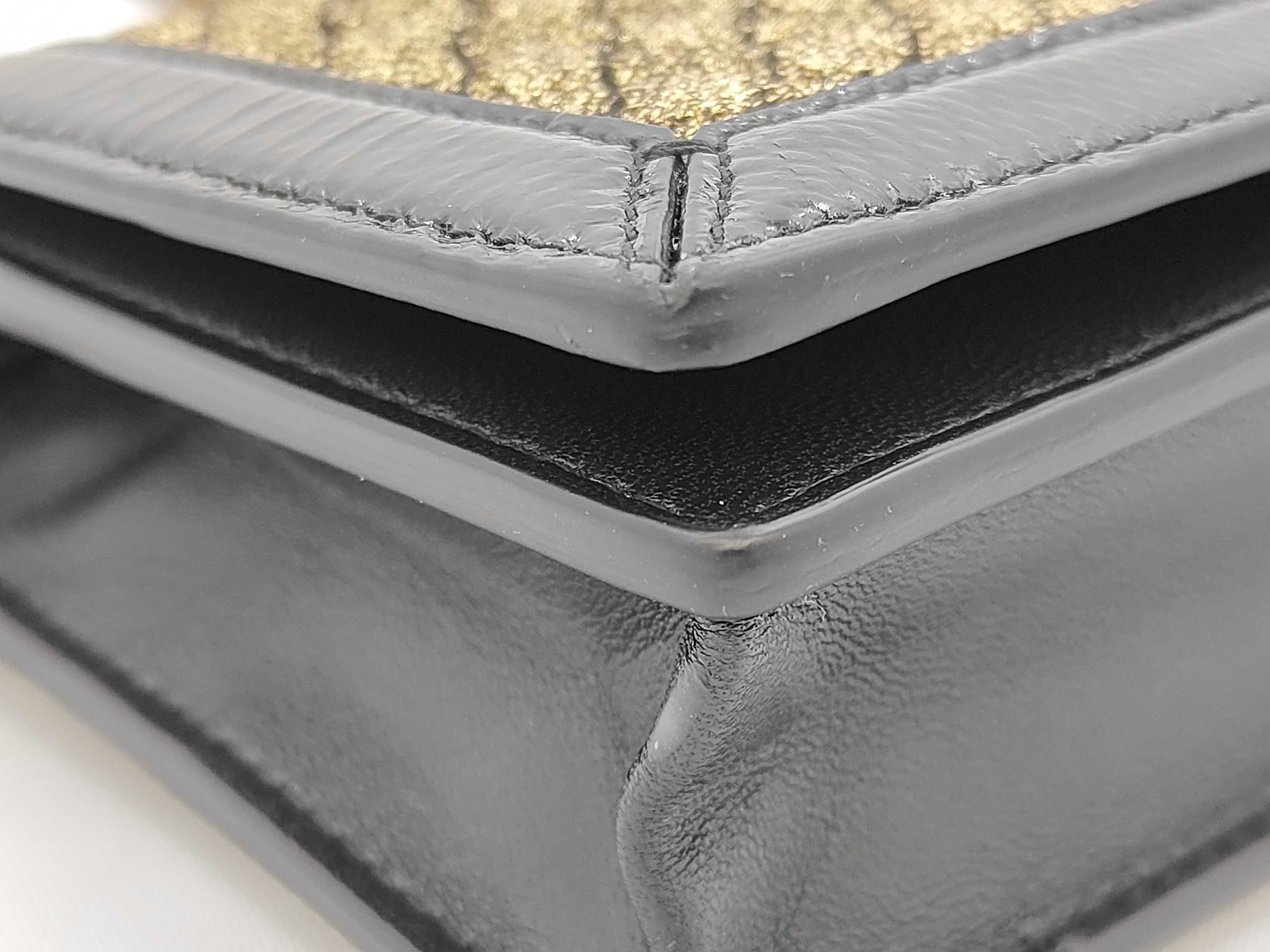 Intrecciato Chain Wallet Black x Gold Bag — view 6